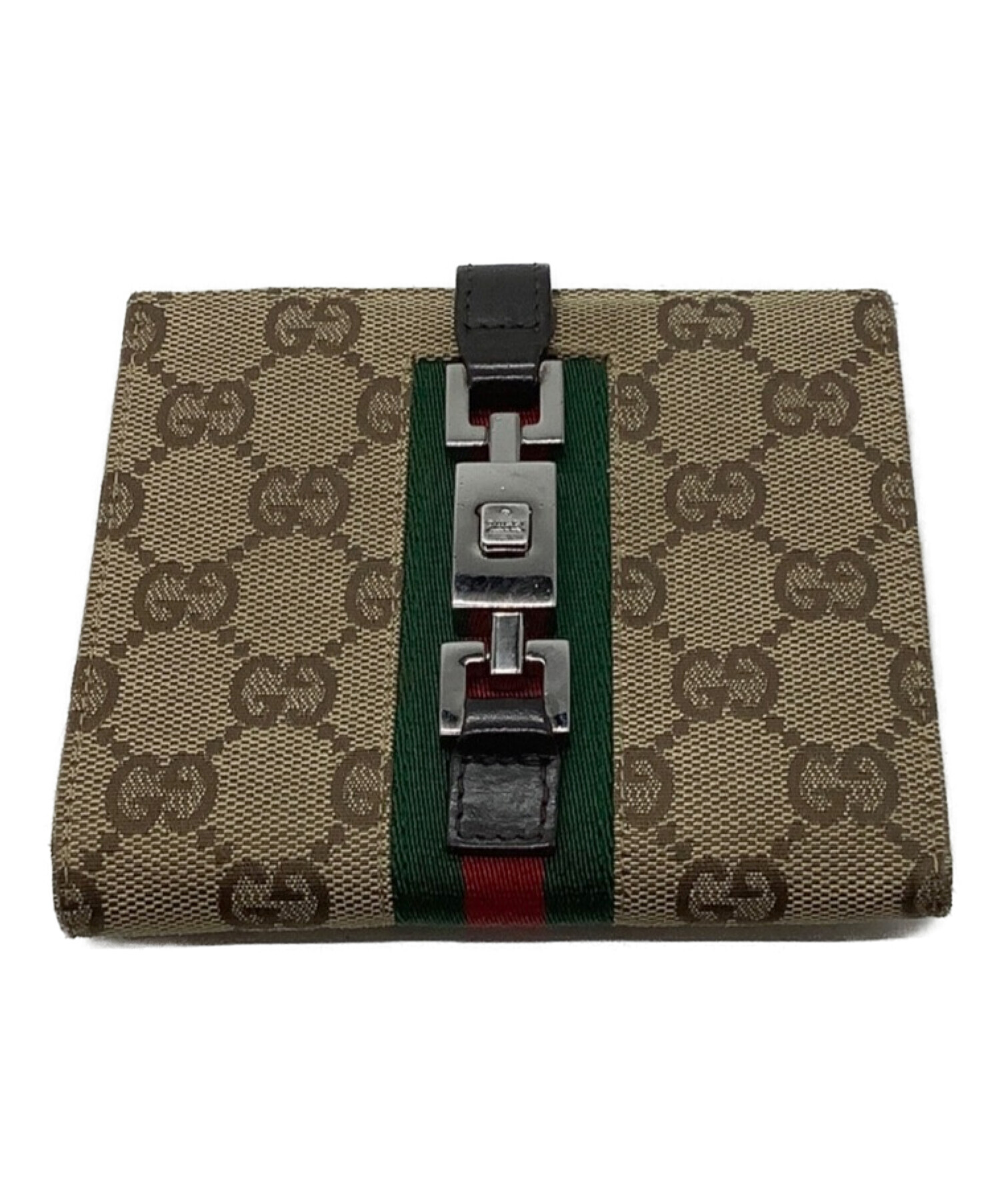 中古・古着通販】GUCCI (グッチ) ジャッキー2つ折り財布 ブラウン