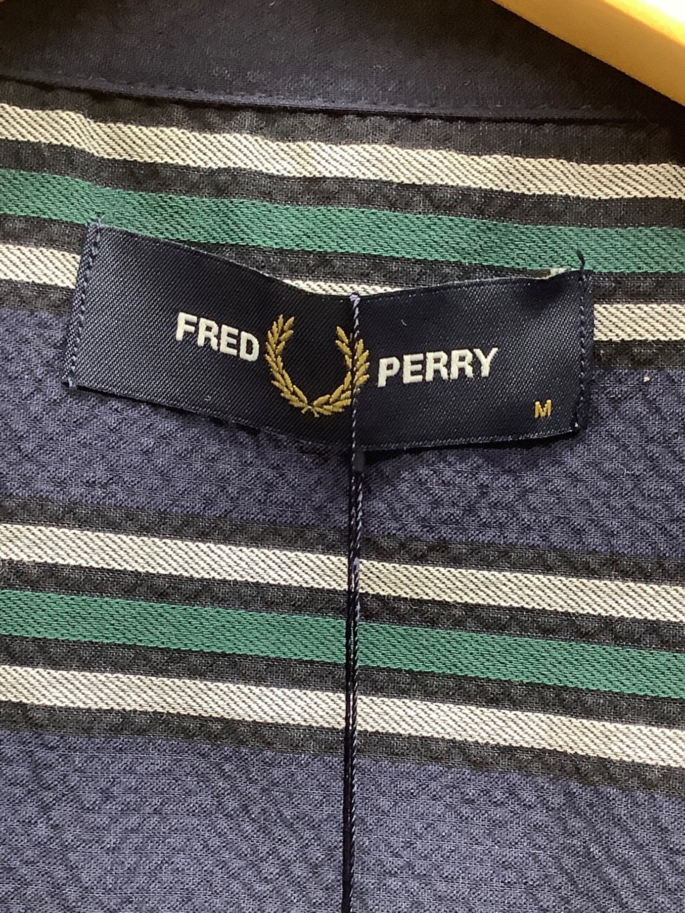 FRED PERRY (フレッドペリー) 半袖シャツ ブルー サイズ:M