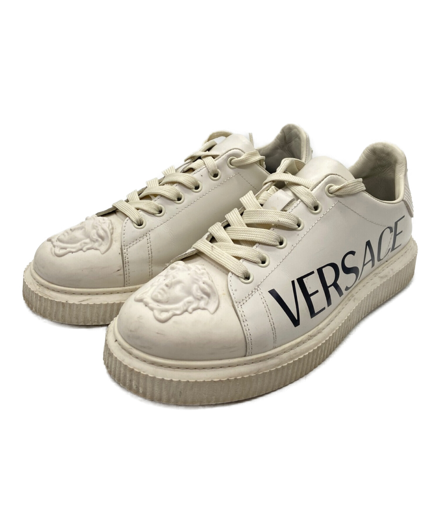 VERSACE (ヴェルサーチ) ローカットスニーカー ホワイト サイズ:41