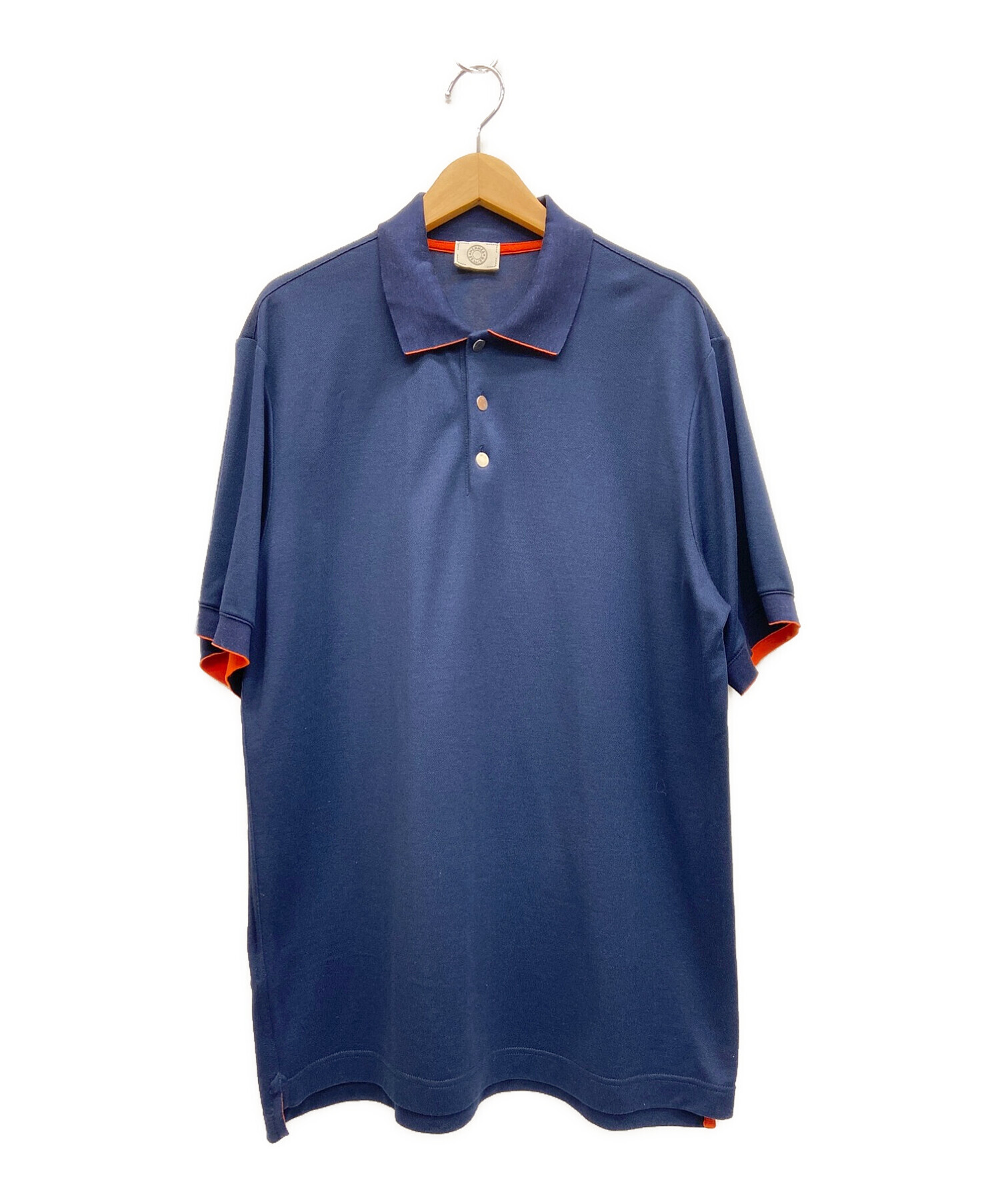 HERMES (エルメス) 半袖ポロシャツ ネイビー サイズ:XL