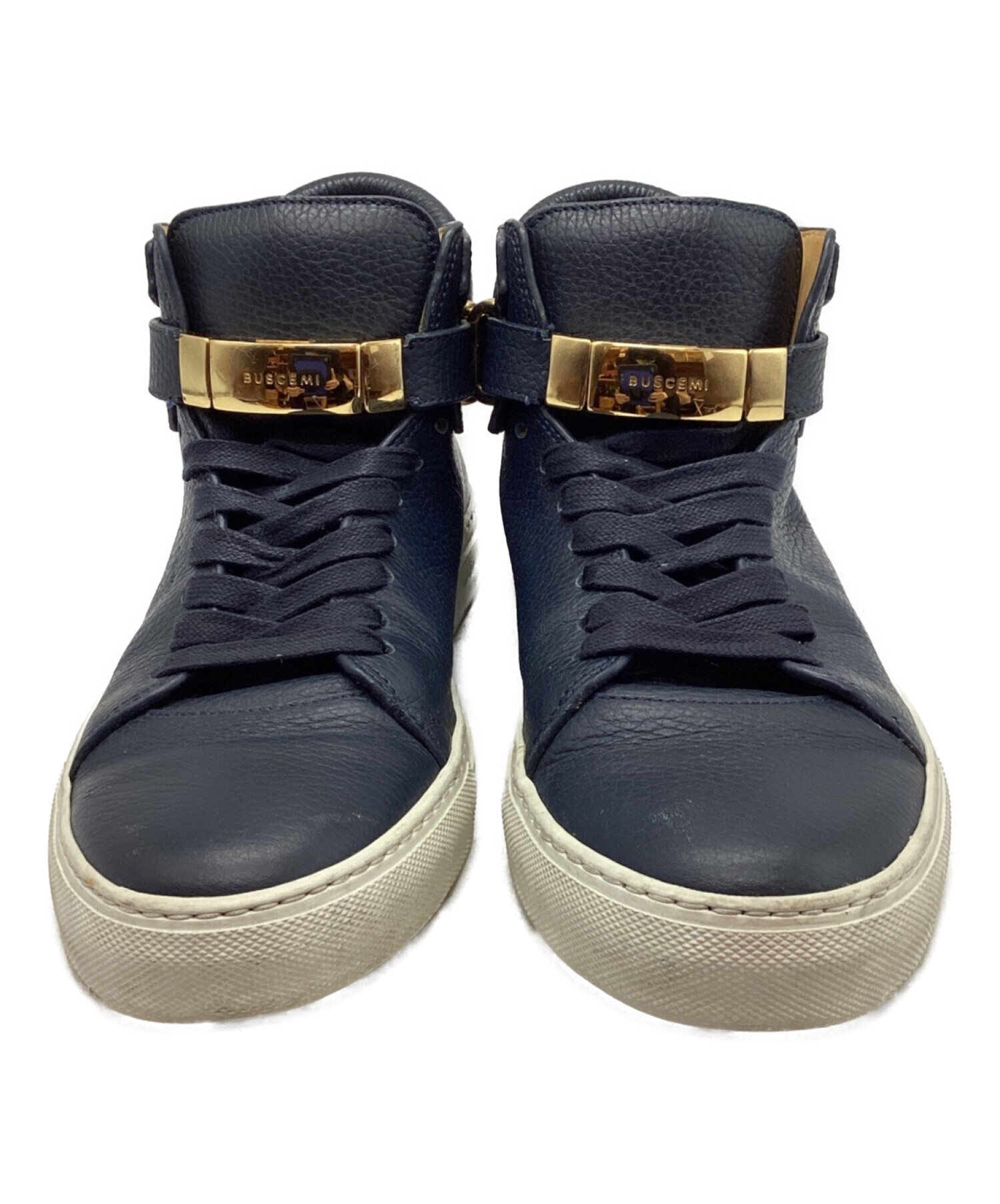 BUSCEMI ブシェミ 新品 100mm ハイカット レザースニーカー 35若干の誤差はご了承下さい