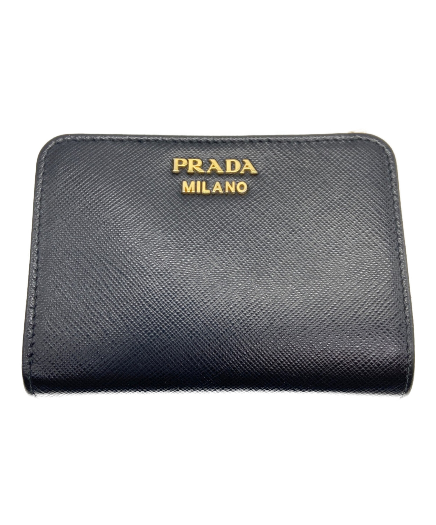 中古・古着通販】PRADA (プラダ) 2つ折り財布 ブラック サイズ