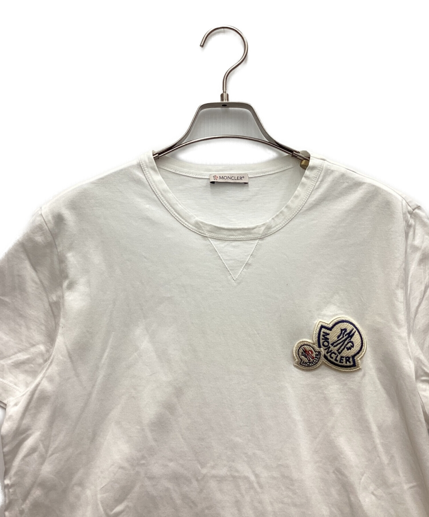 MONCLER (モンクレール) ワッペンロゴTシャツ ホワイト サイズ:M