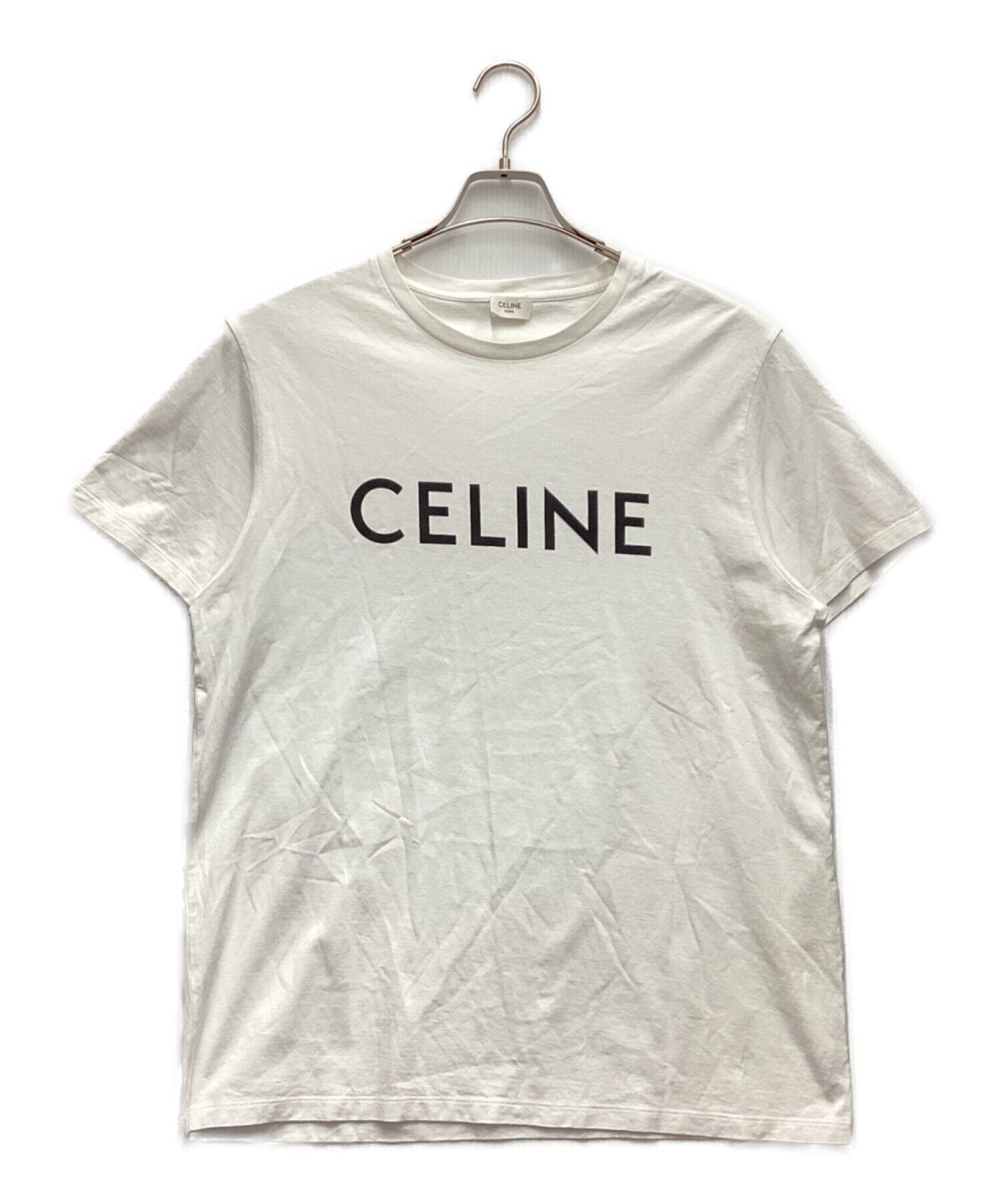 CELINE (セリーヌ) クラシックロゴTシャツ ホワイト サイズ:L69cm