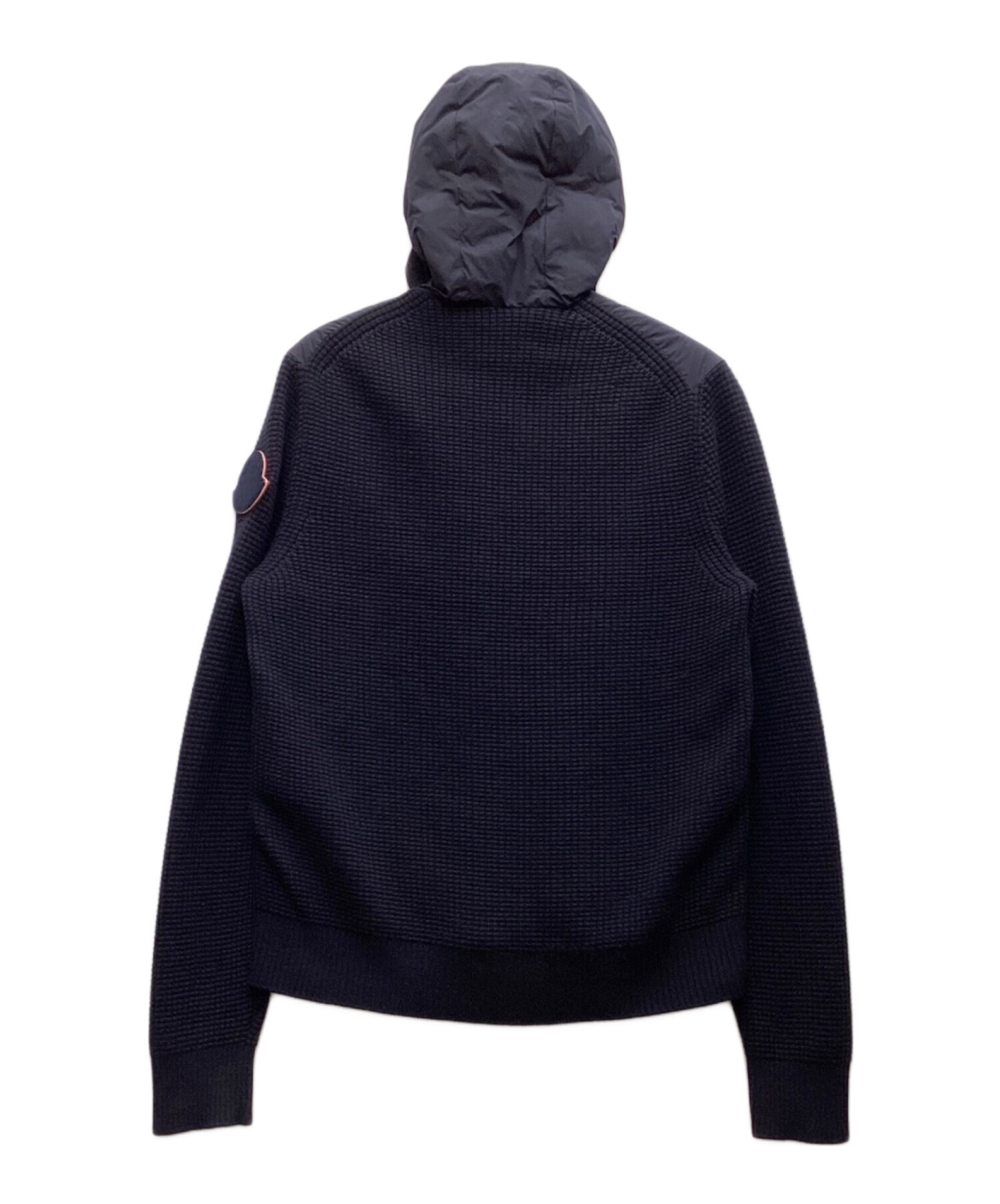 MONCLER (モンクレール) CARDIGAN TRICOT ニット切替ダウンジャケット ネイビー サイズ:XL