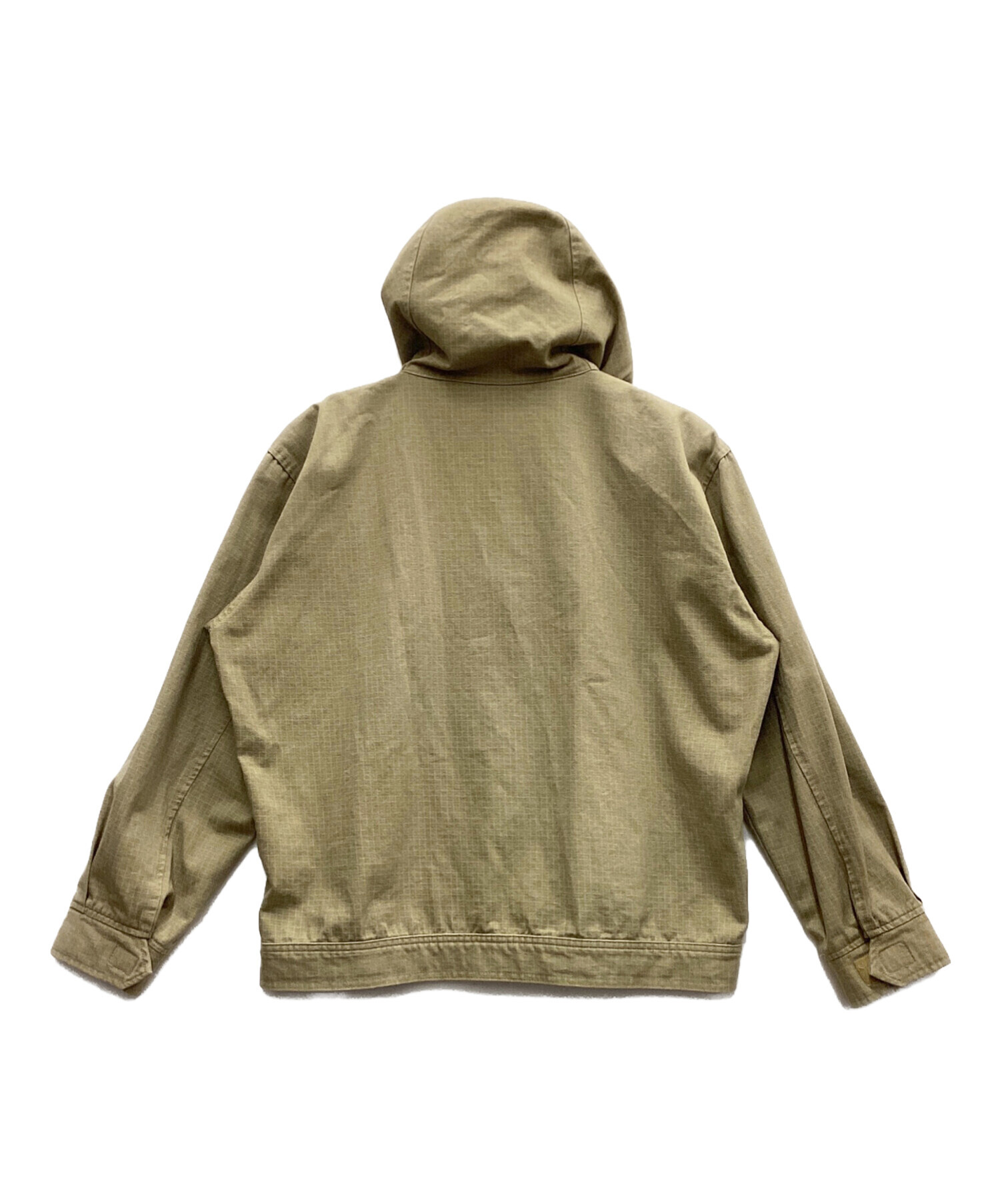 OLD STUSSY (オールドステューシー) ジップパーカー カーキ サイズ:S