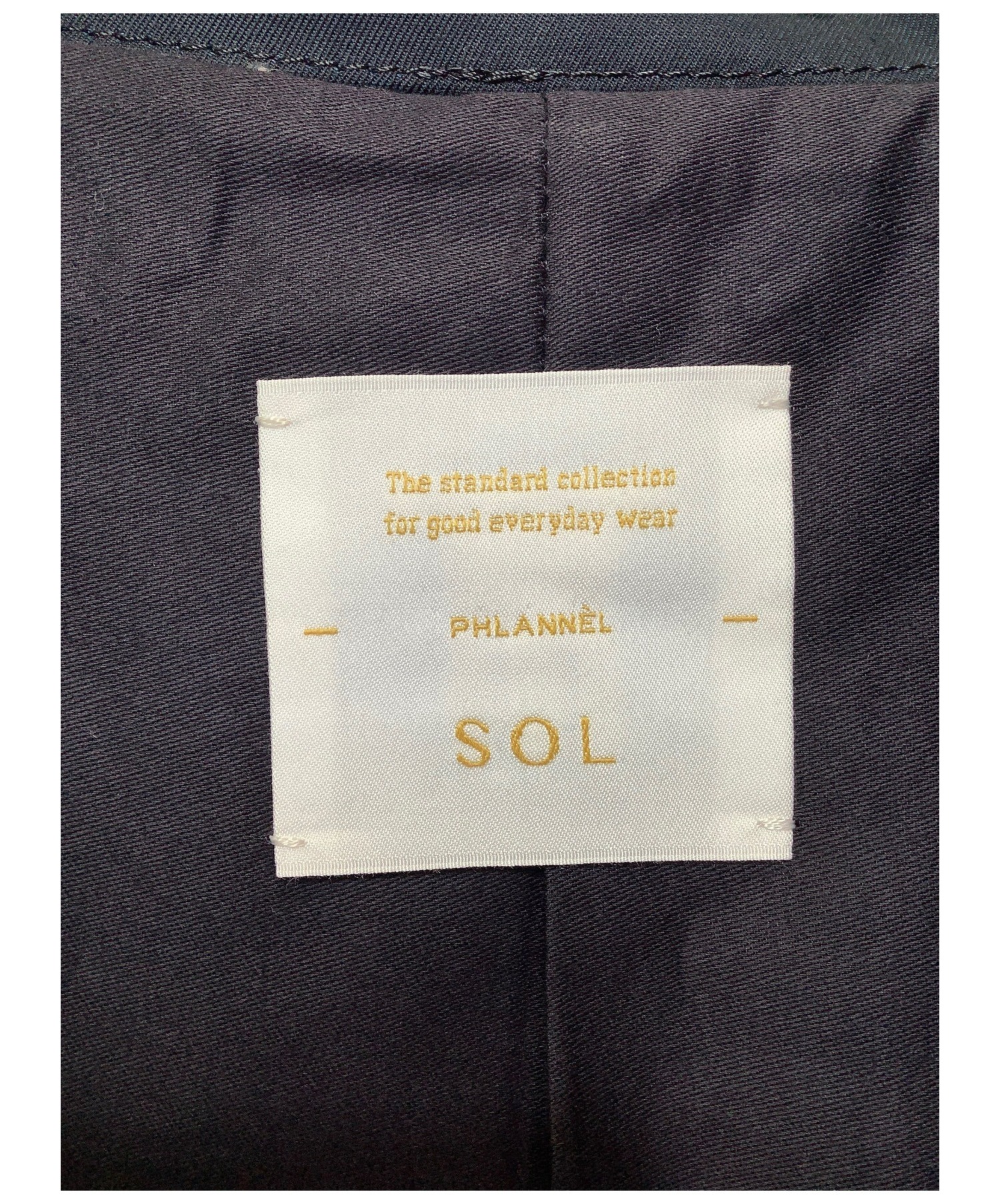 PHLANNEL SOL (フランネル ソル) ステンカラーコート ネイビー サイズ:1