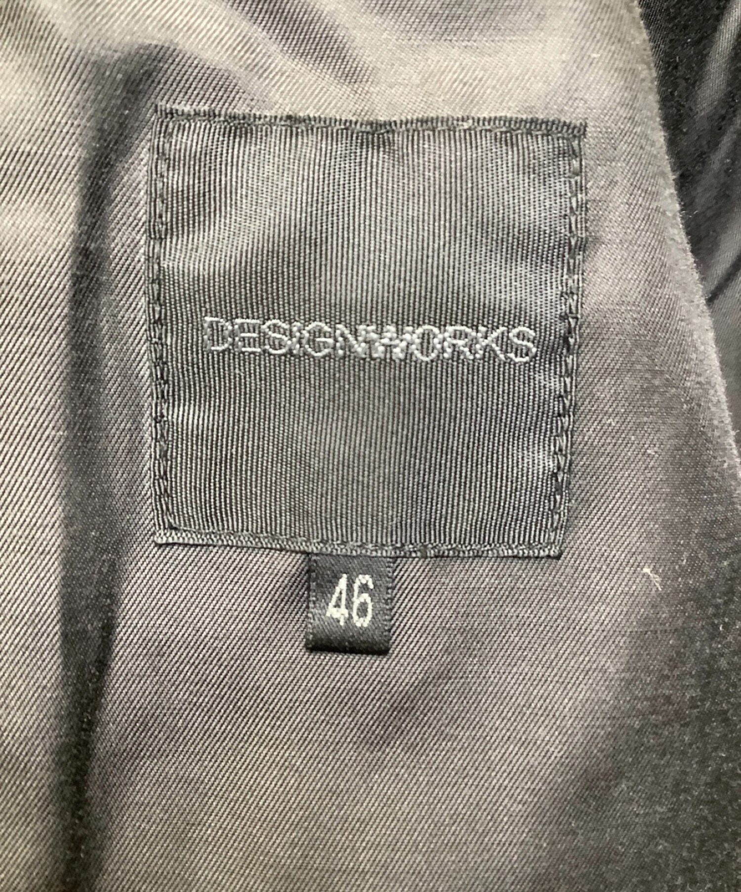 DESIGNWORKS (デザインワークス) レザージャケット ブラック サイズ:46