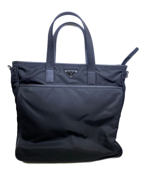 【中古・古着通販】PRADA (プラダ) 2WAYトートバッグ ブラック