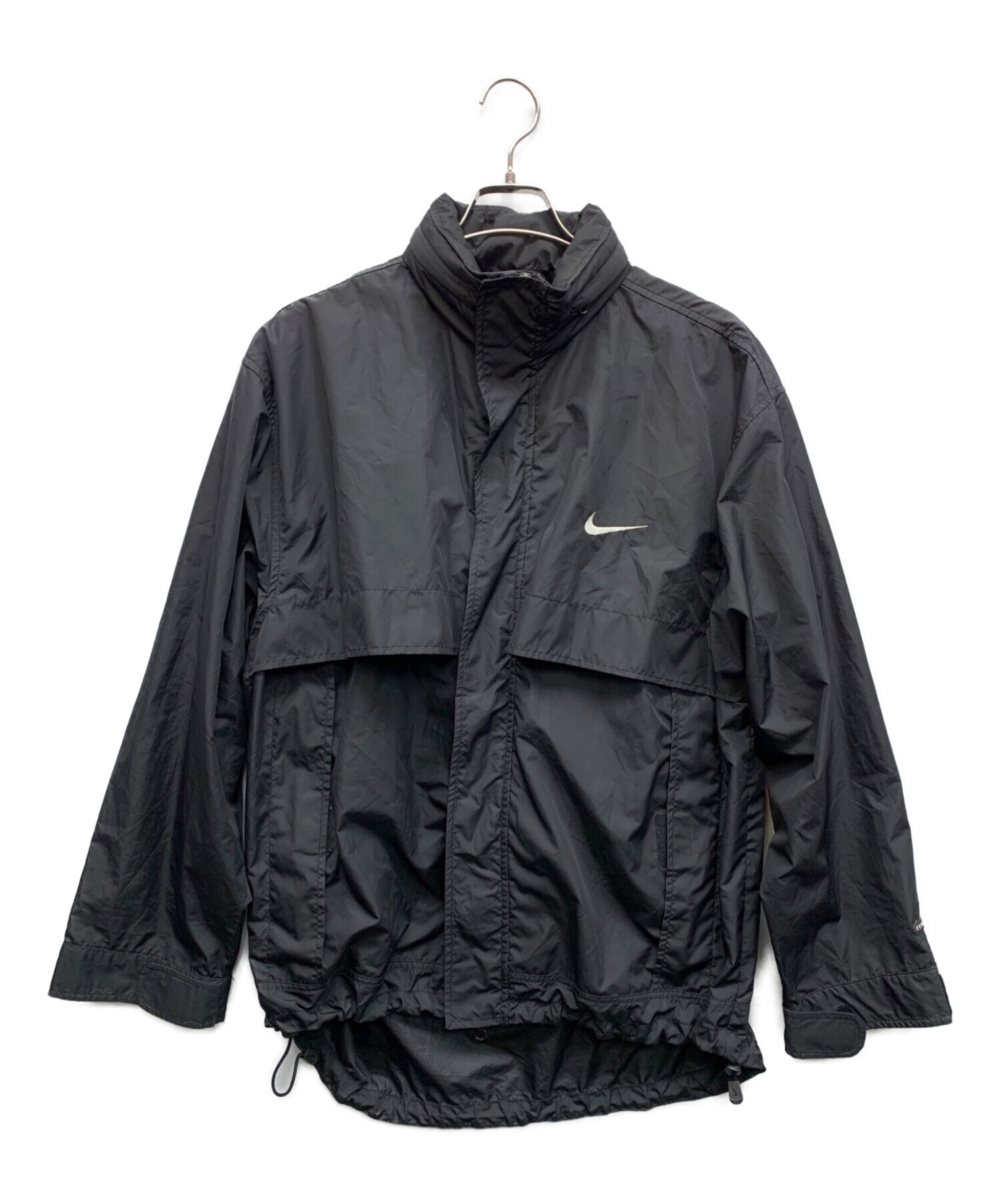 90's NIKE ナイキ 中綿ナイロンジャケット 黒/ブラック XLサイズ 