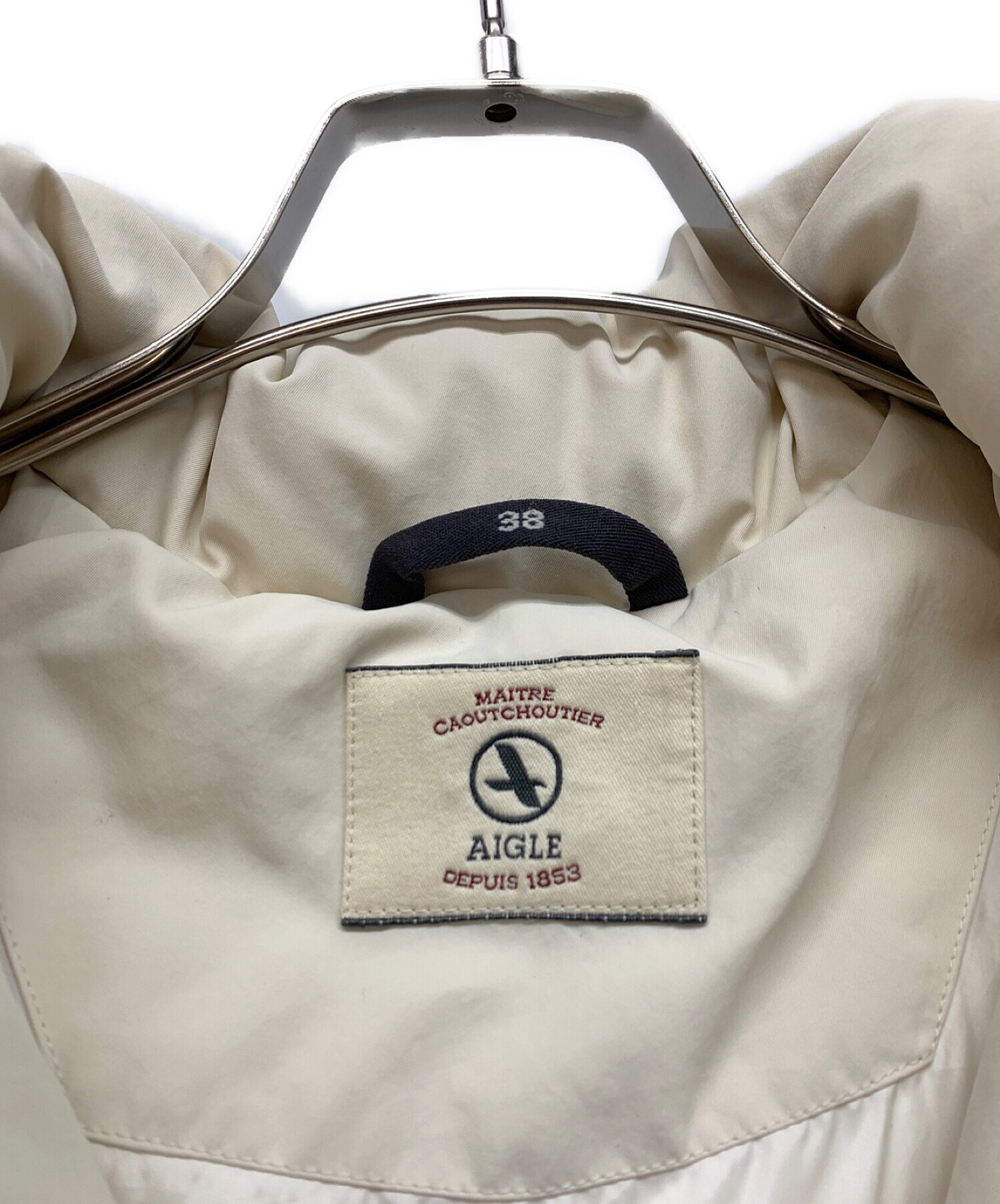 中古・古着通販】AIGLE (エーグル) ダウンコート アイボリー サイズ:38