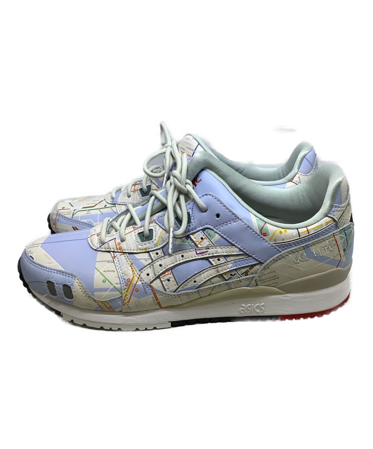 ASICS × ATMOS (アシックス×アトモス) ASICS GEL-LYTE III OG NYC SUBWAY ブルー×ホワイト  サイズ:27.5 未使用品