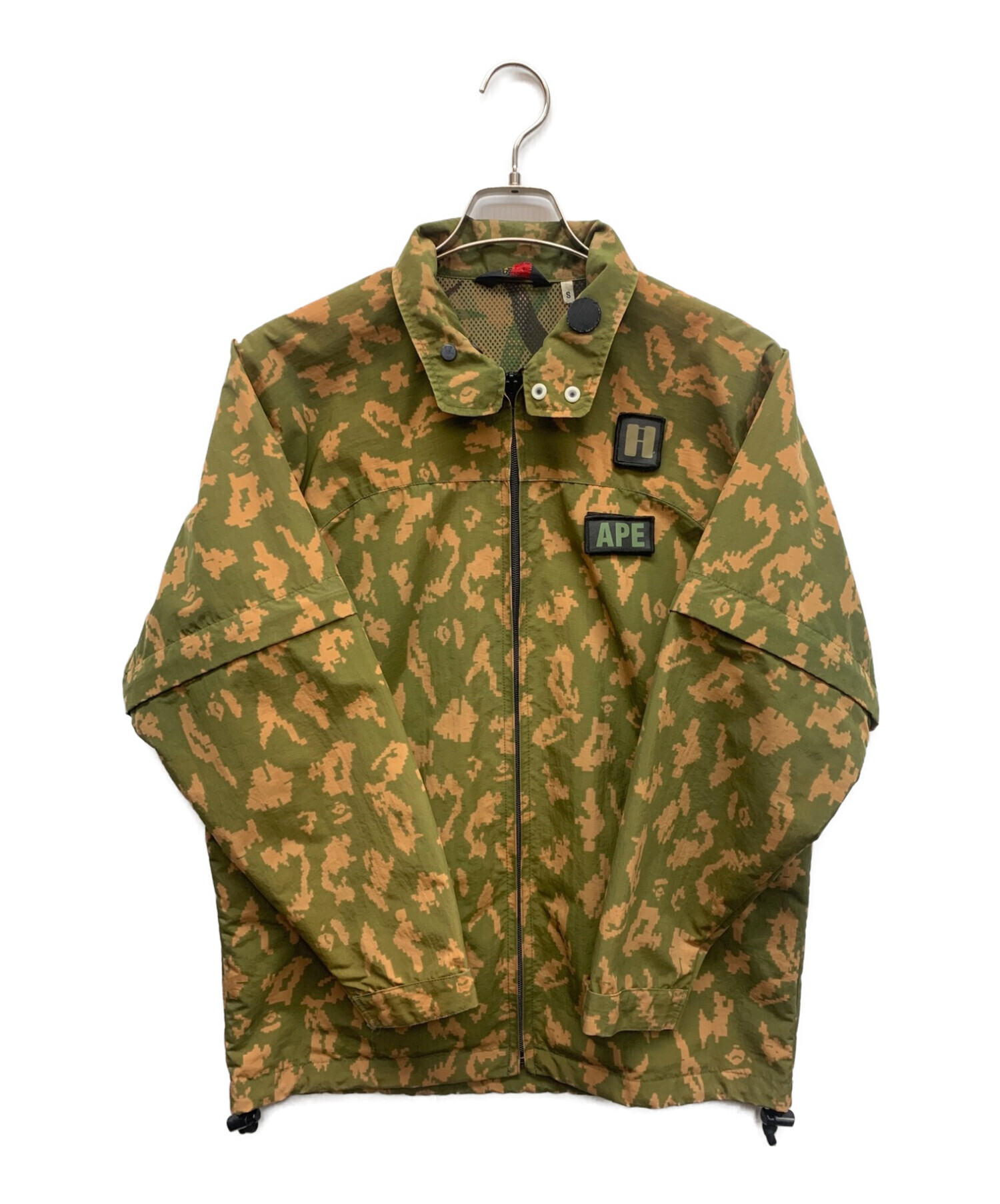 A BATHING APE (アベイシングエイプ) 2WAYレインジャケット グリーン サイズ:S