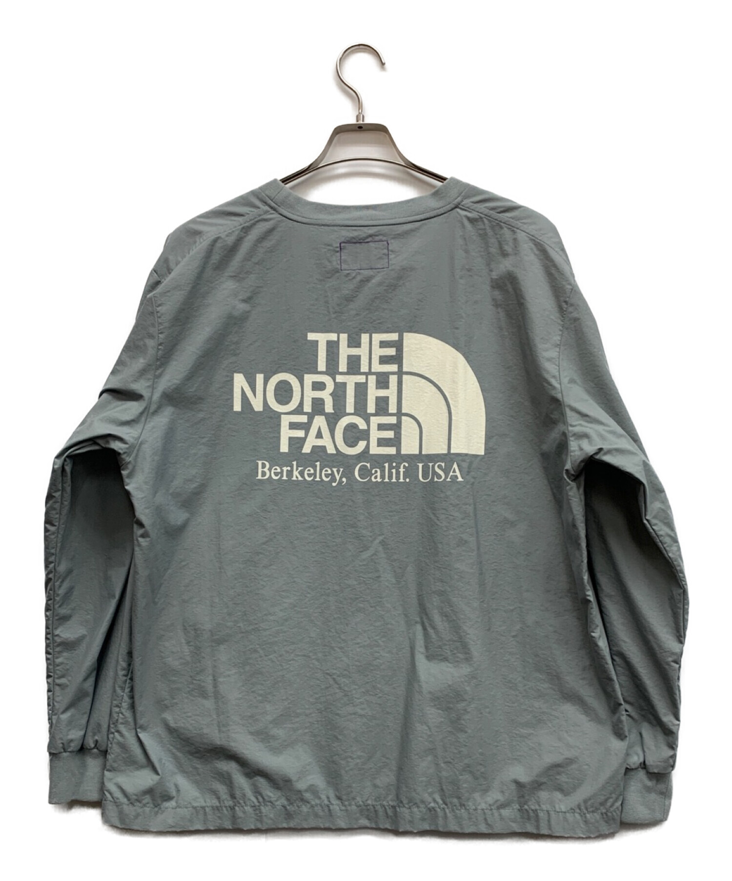 THE NORTHFACE PURPLELABEL (ザ・ノースフェイス パープルレーベル) 別注ロゴプリントプルオーバー グレー サイズ:M