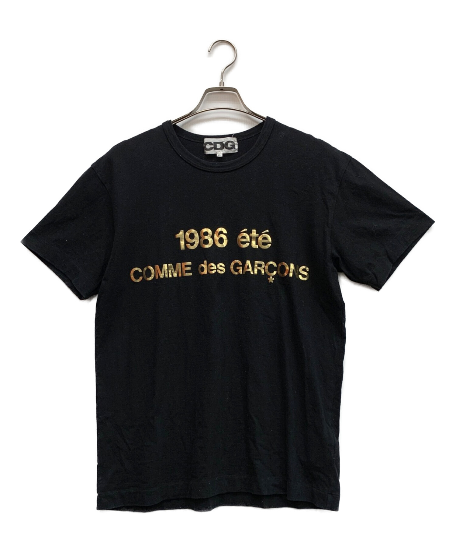 CDG (シーディージー コムデギャルソン) プリントTシャツ ブラック サイズ:XL