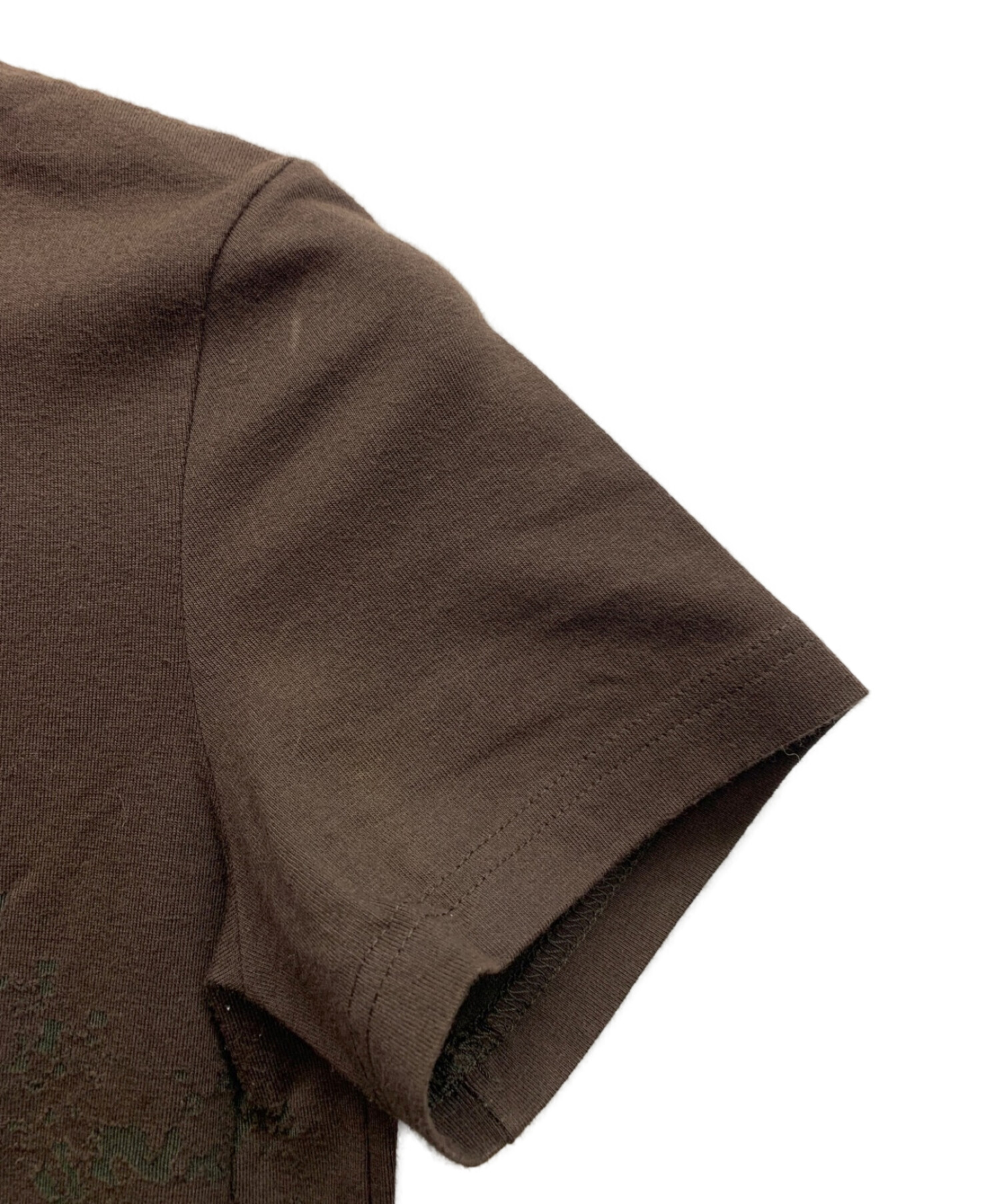 HERMES (エルメス) 馬車ロゴデザインTシャツ ダークブラウン サイズ:38
