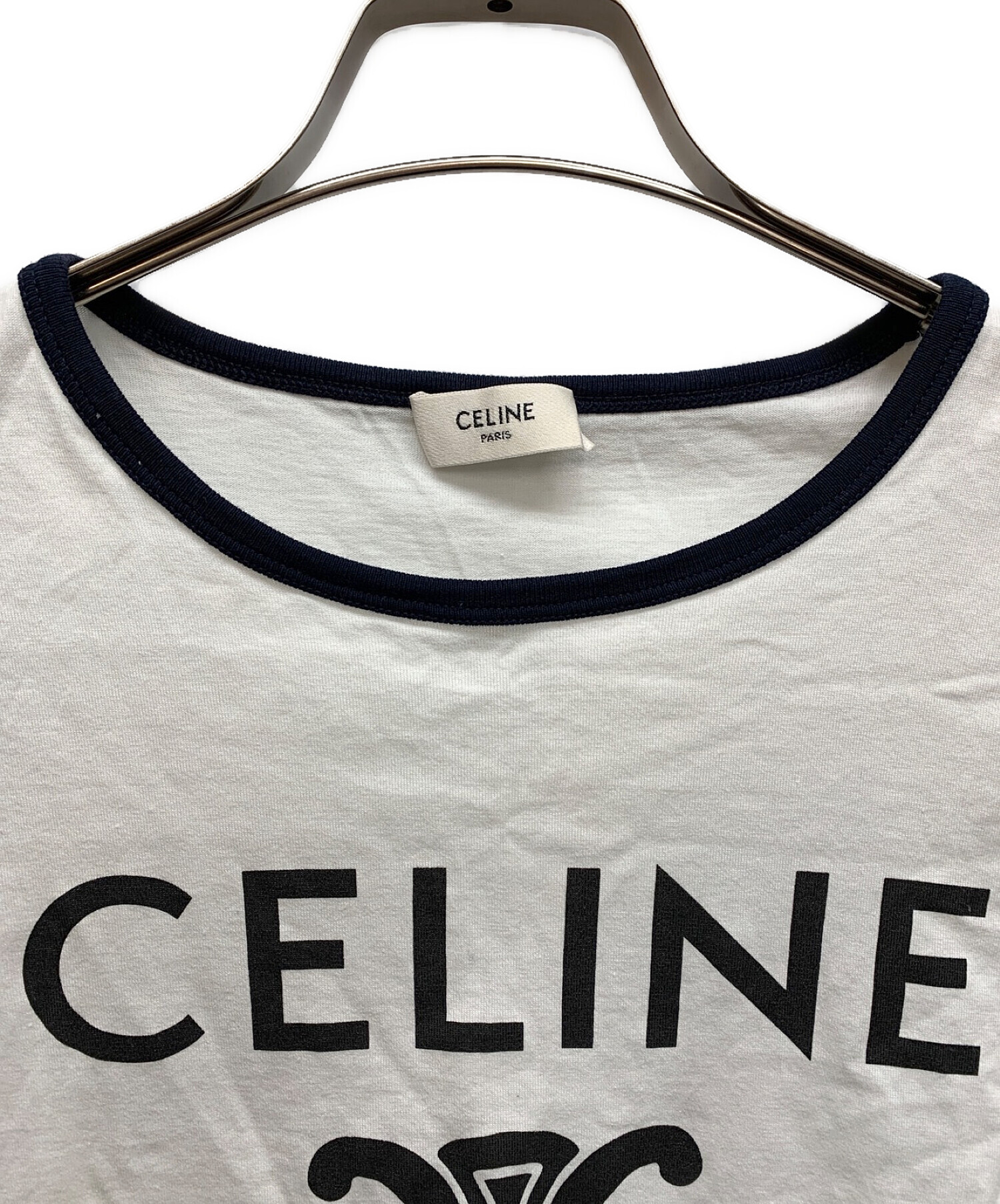 中古・古着通販】CELINE (セリーヌ) リンガーTシャツ ホワイト サイズ ...