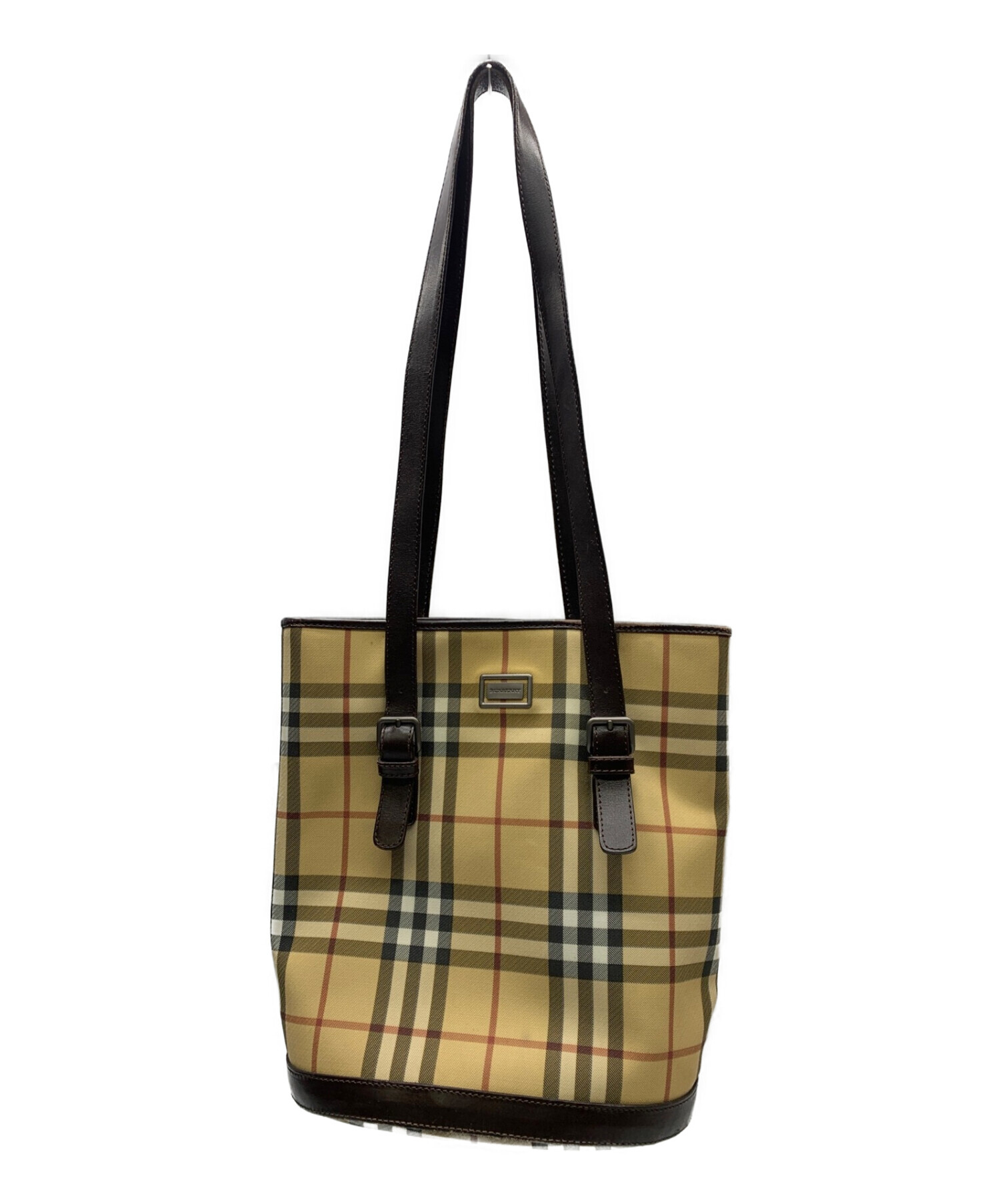 BURBERRY (バーバリー) バケツ型ショルダーバッグ ベージュ