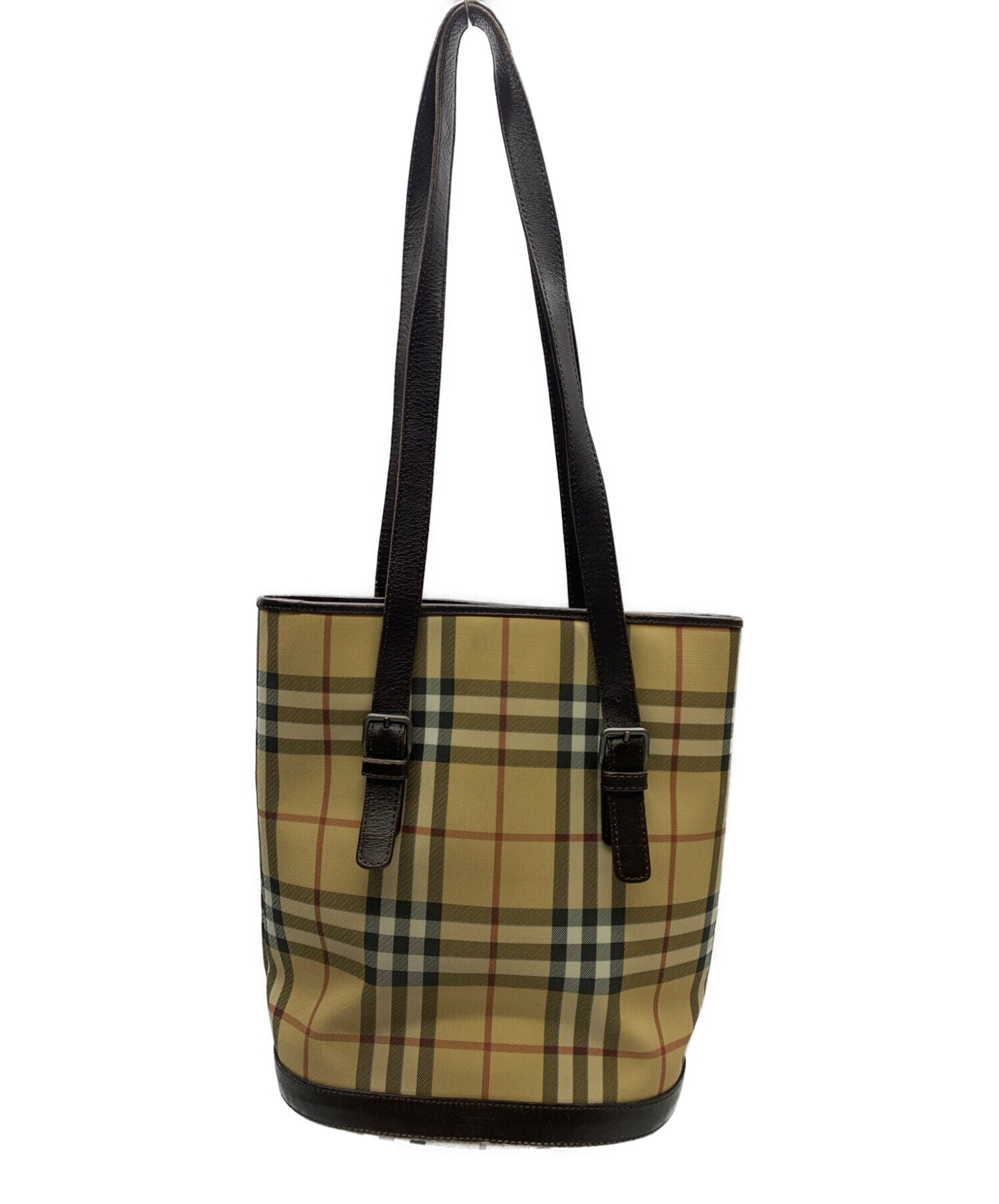 BURBERRY (バーバリー) バケツ型ショルダーバッグ ベージュ