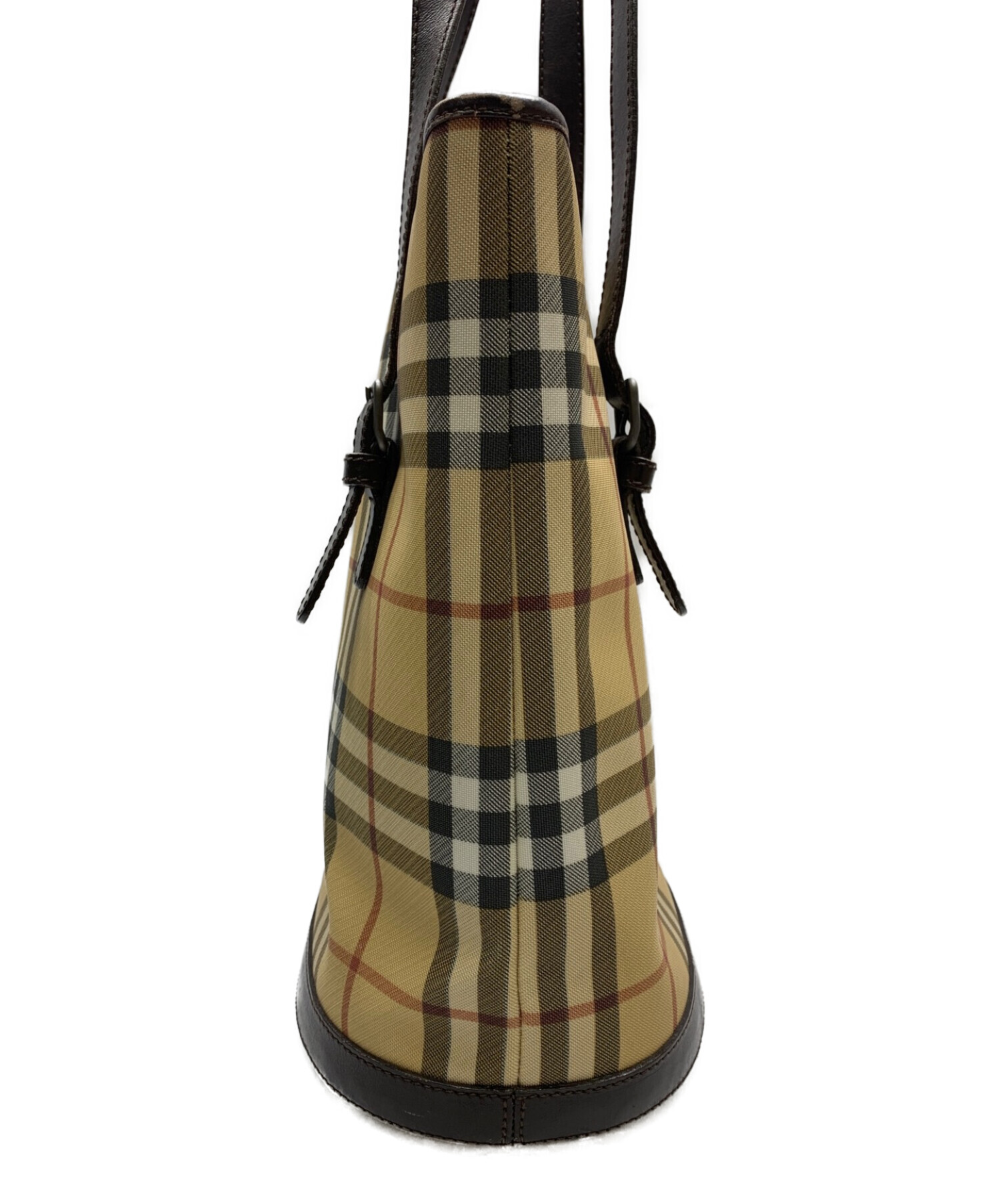 BURBERRY (バーバリー) バケツ型ショルダーバッグ ベージュ