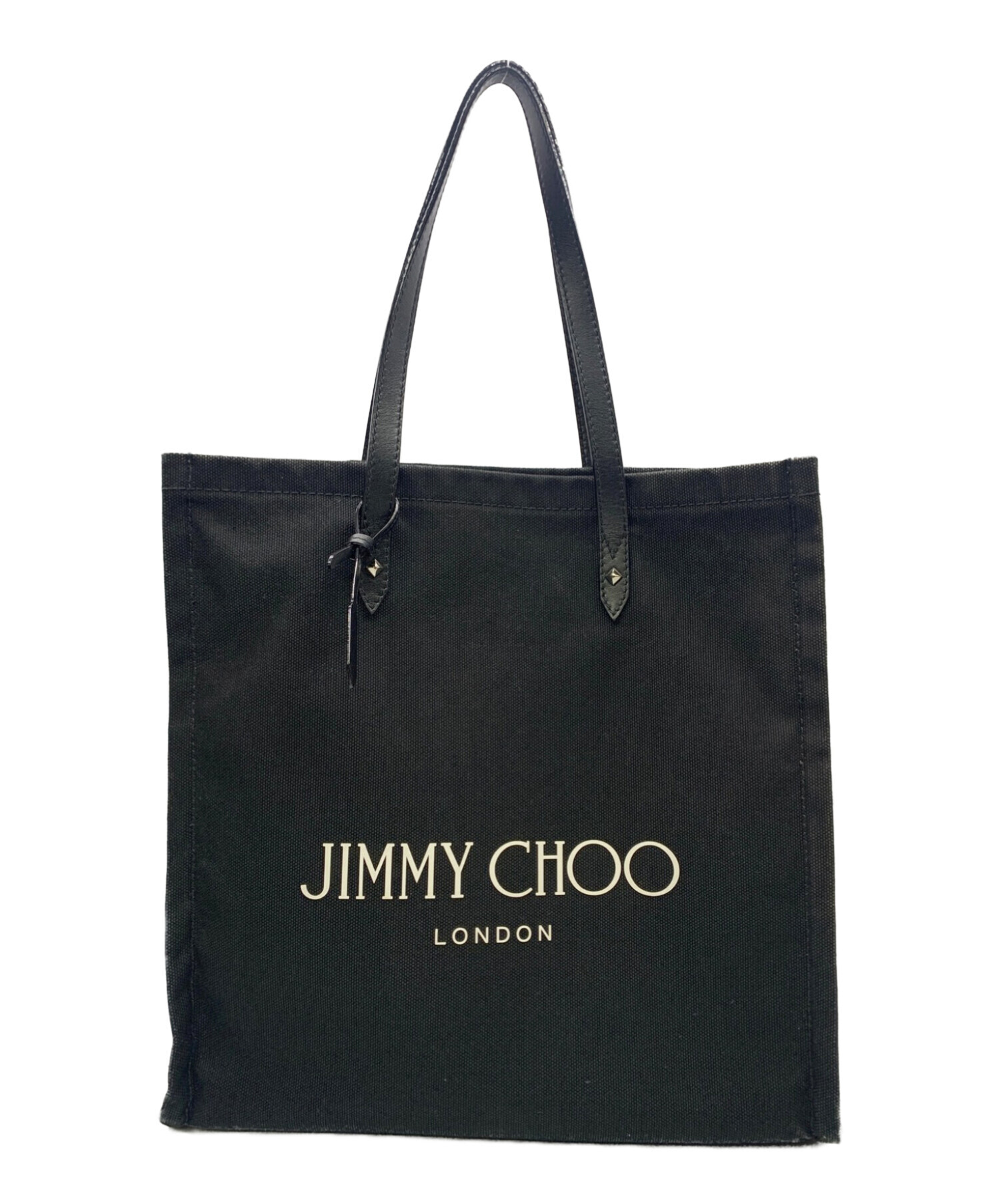 JIMMY CHOO (ジミーチュウ) キャンバストートバッグ ブラック