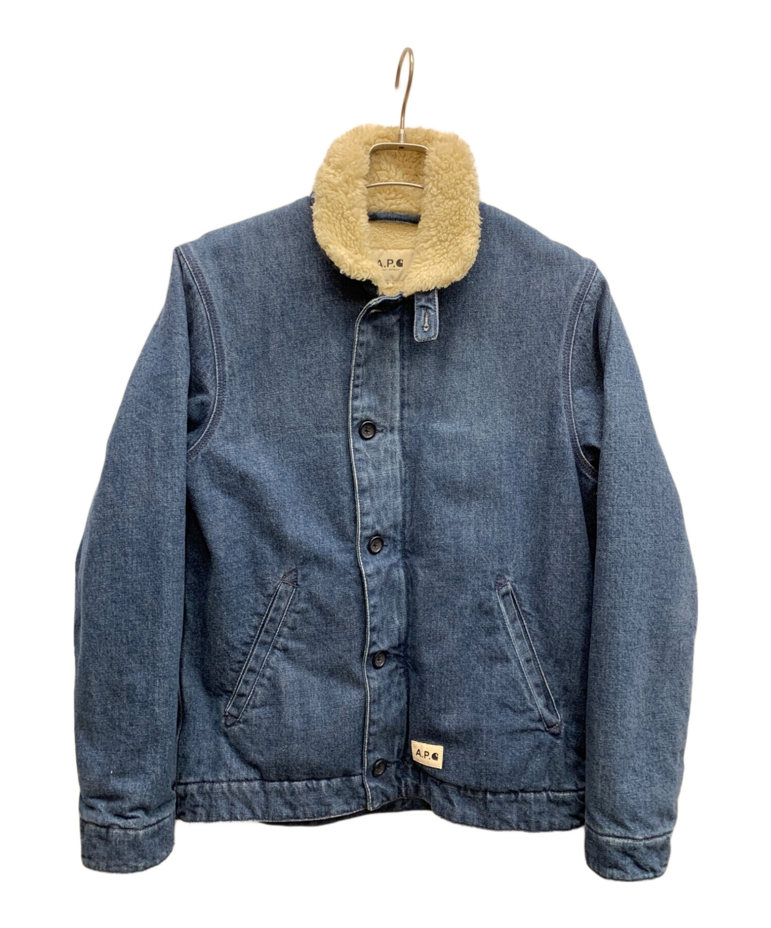 中古・古着通販】CarHartt (カーハート) A.P.C. (アーペーセー) ボアデニムジャケット インディゴ サイズ:S｜ブランド・古着通販  トレファク公式【TREFAC FASHION】スマホサイト