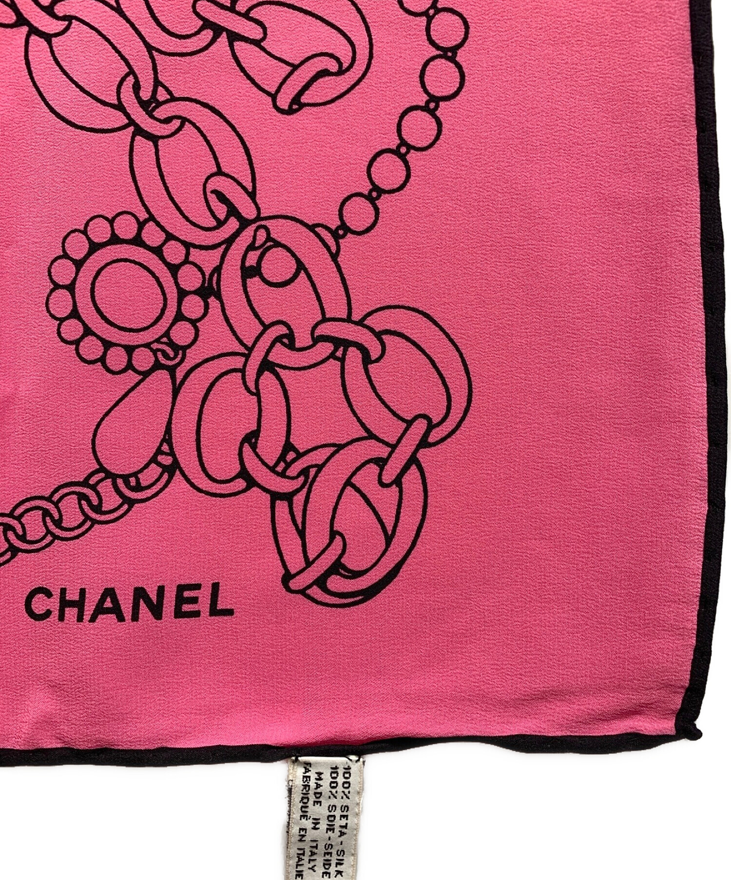 CHANEL (シャネル) シルクスカーフ ピンク