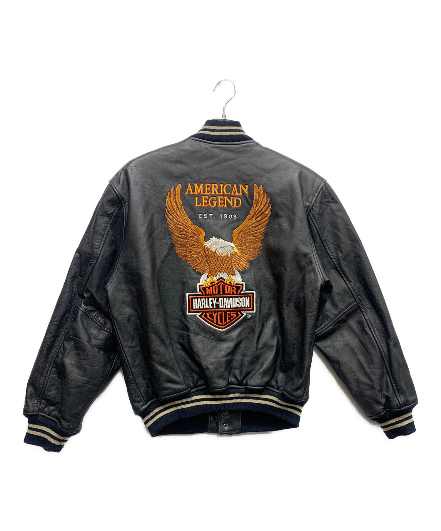 中古・古着通販】HARLEY-DAVIDSON (ハーレーダビッドソン) カウレザージャケット ブラック サイズ:M｜ブランド・古着通販  トレファク公式【TREFAC FASHION】スマホサイト