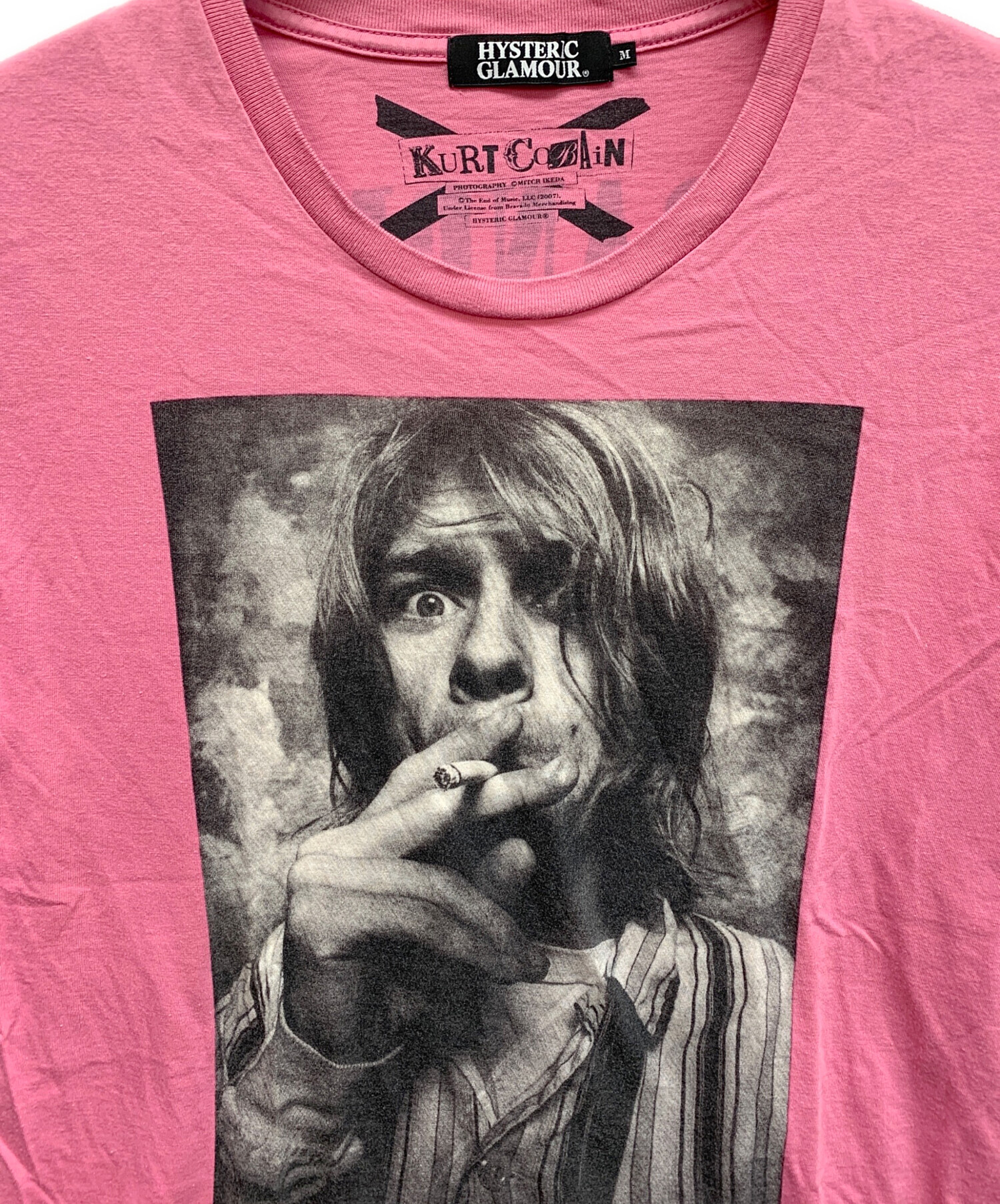 中古・古着通販】Hysteric Glamour (ヒステリックグラマー) カートコバーン プリントTシャツ ピンク サイズ:M｜ブランド・古着通販  トレファク公式【TREFAC FASHION】スマホサイト