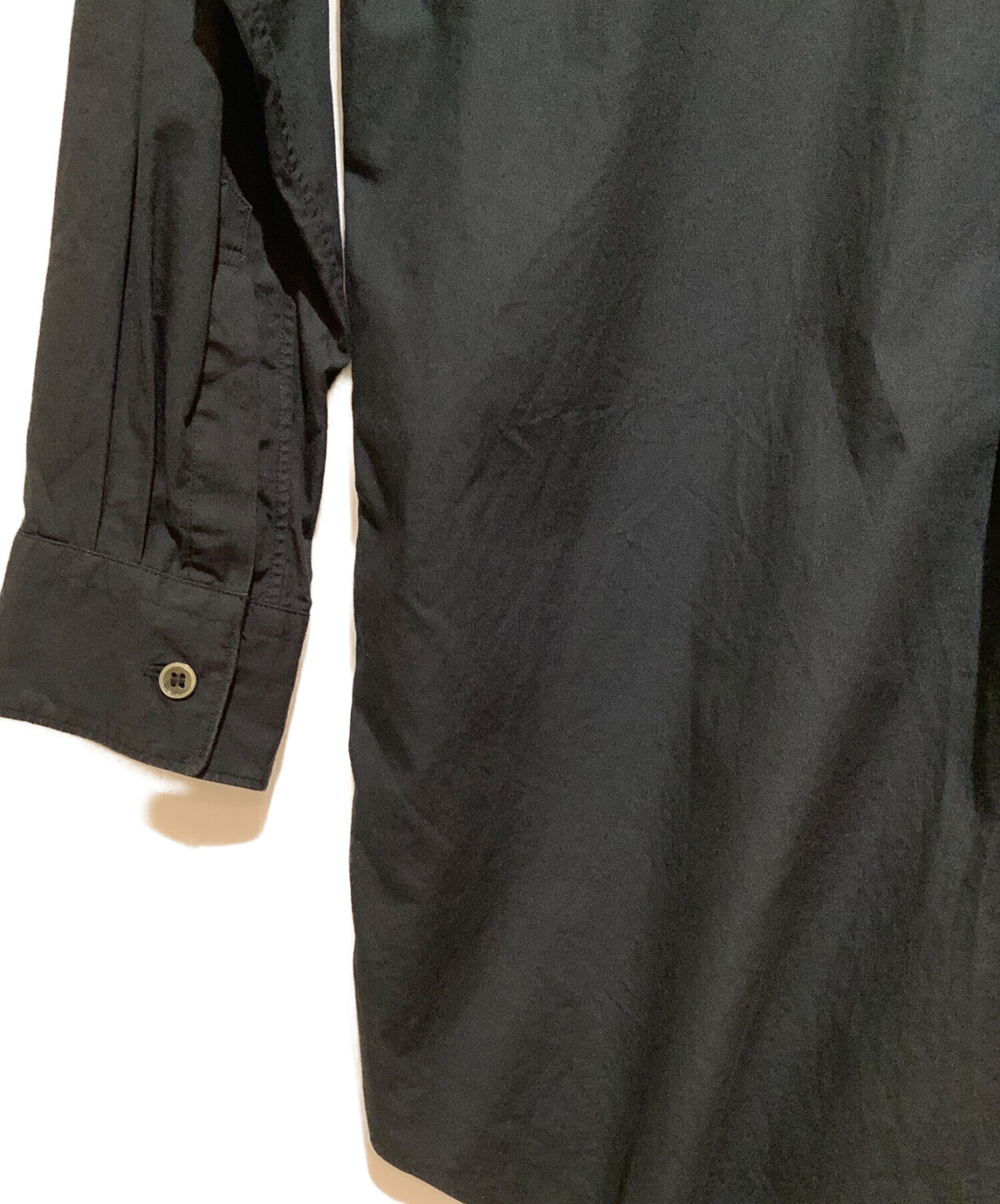 BLACK COMME des GARCONS (コムデギャルソン) 長袖ロングシャツ ブラック サイズ:L