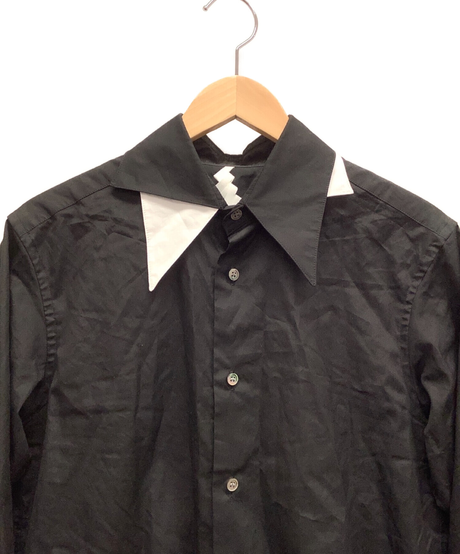 SOSHIOTSUKI (ソウシオオツキ) Double Collar Long Shirt ブラック サイズ:44