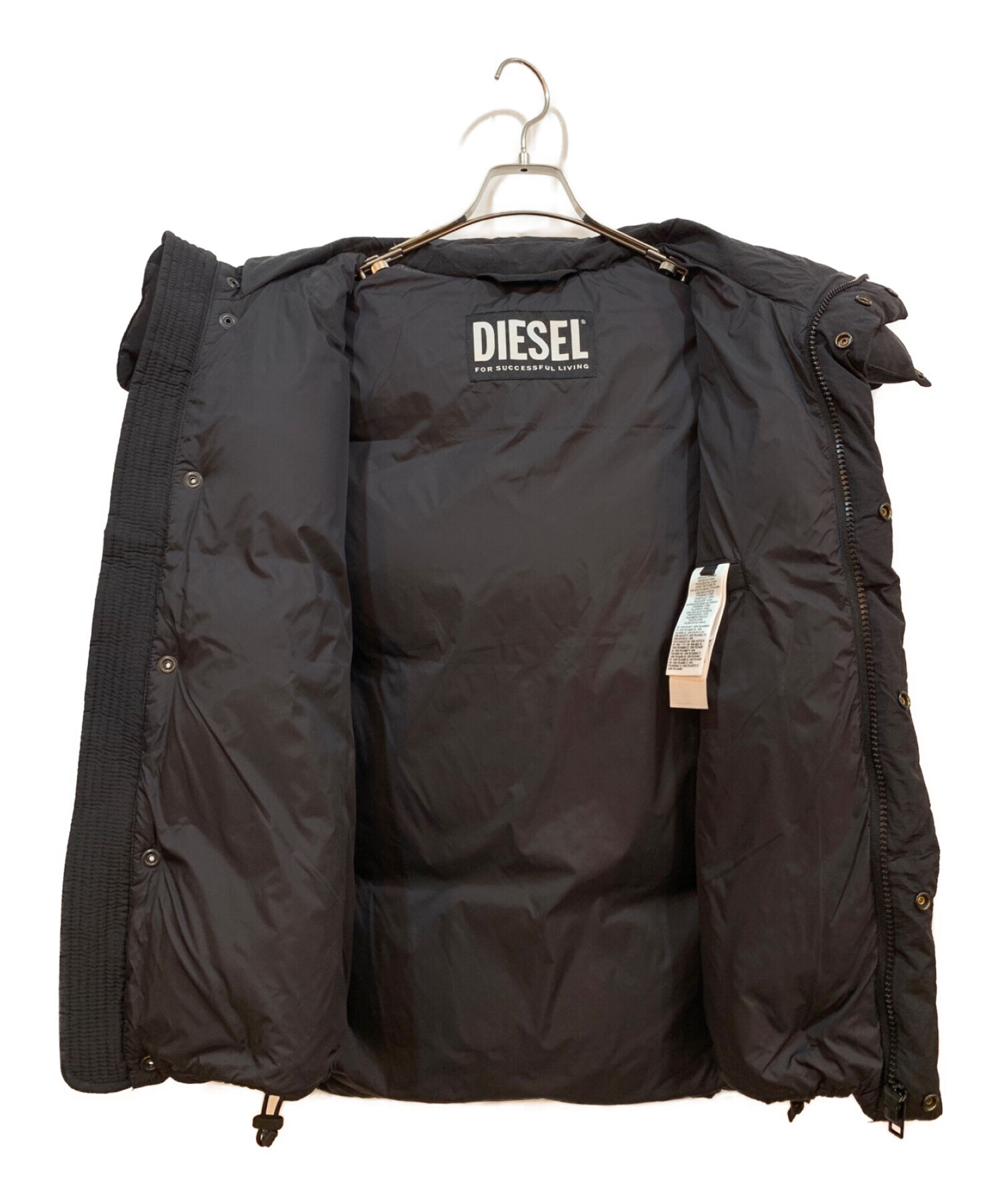 【中古・古着通販】DIESEL (ディーゼル) ダウンベスト ブラック