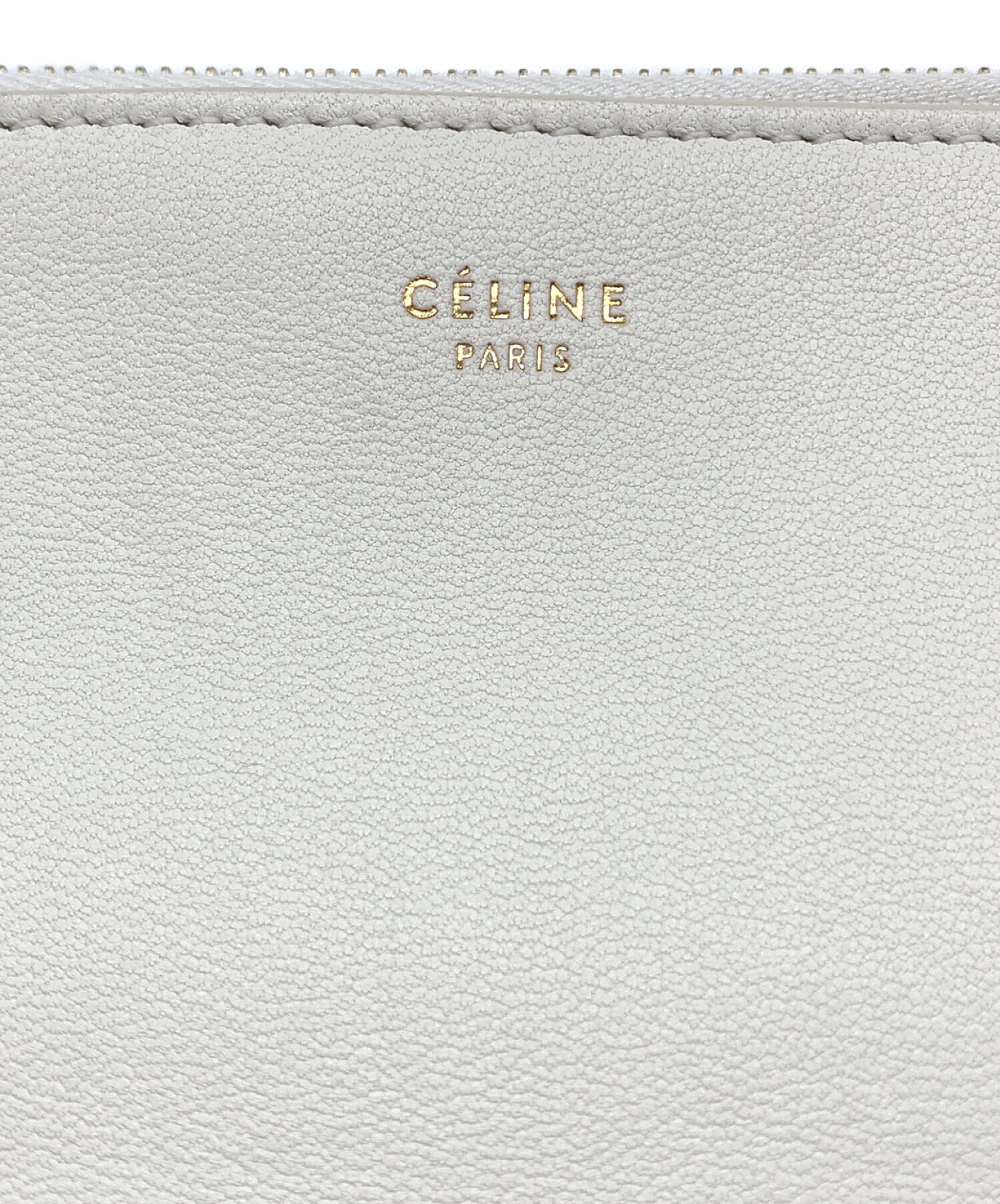 中古・古着通販】CELINE (セリーヌ) バイカラーポーチ グレー