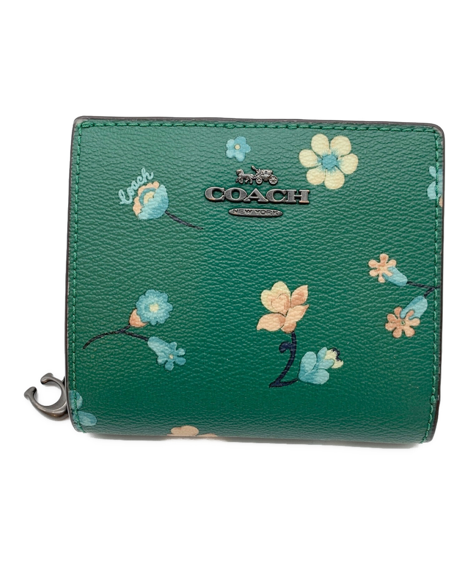 COACH (コーチ) COACH 財布 グリーン 花柄 グリーン