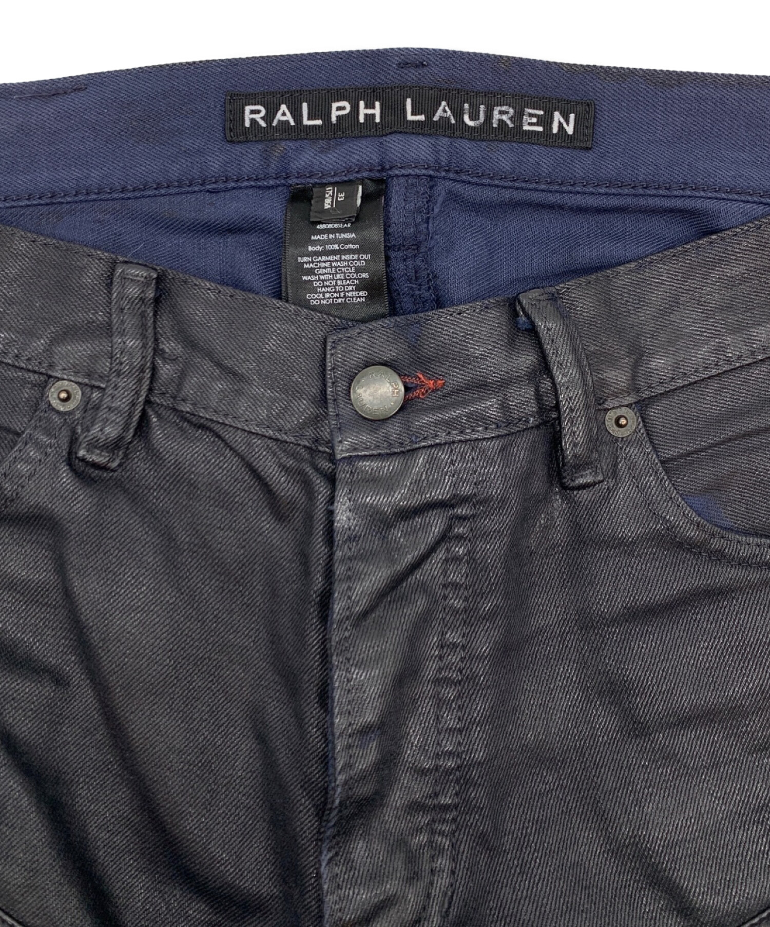 中古・古着通販】RALPH LAUREN BlackLabel (ラルフローレンブラックレーベル) RALPH LAUREN BlackLabel  レザーパンツ ブラック サイズ:33｜ブランド・古着通販 トレファク公式【TREFAC FASHION】スマホサイト