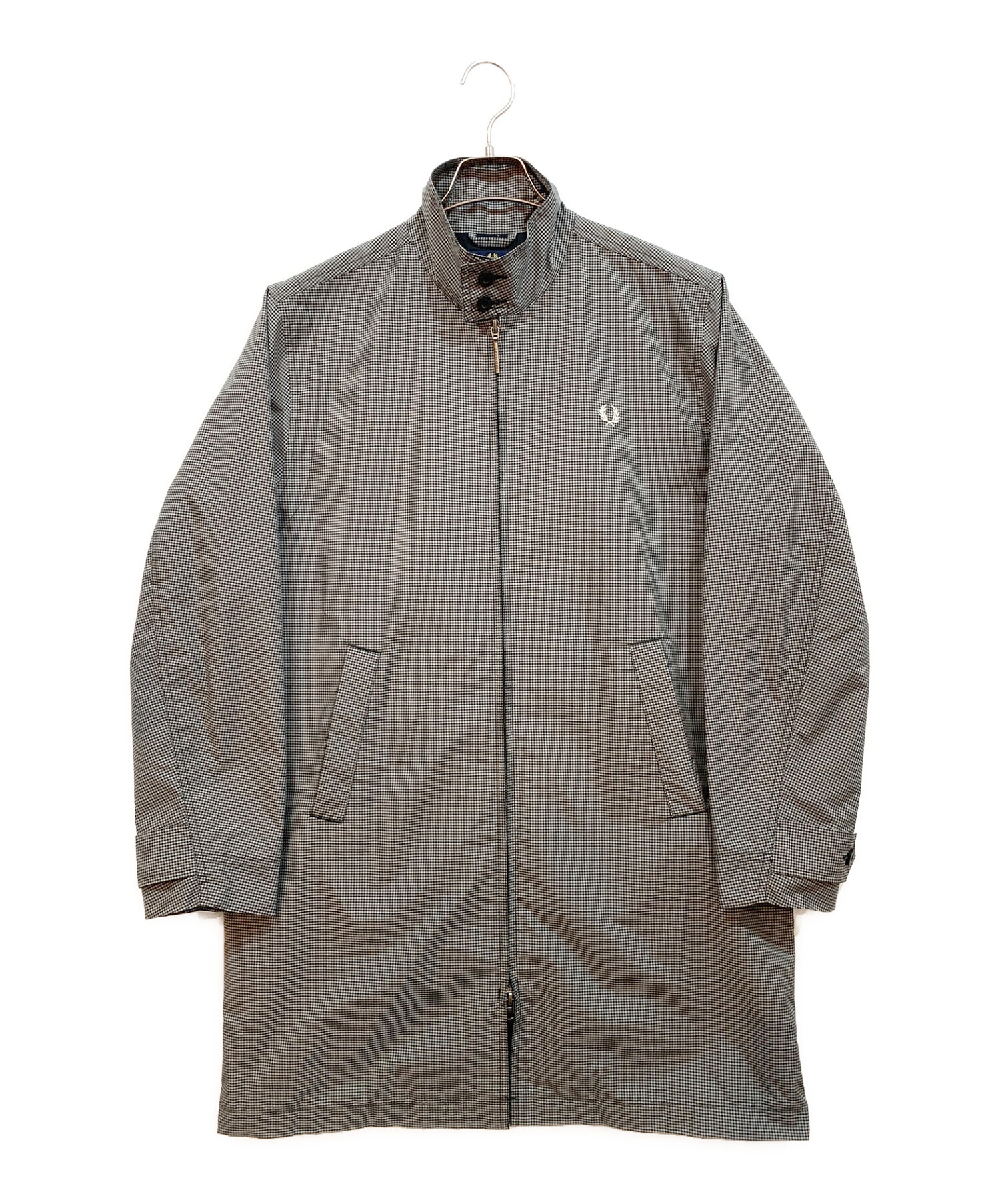 中古・古着通販】FRED PERRY (フレッドペリー) スタンドカラーコート ブラック×グレー サイズ:S｜ブランド・古着通販  トレファク公式【TREFAC FASHION】スマホサイト