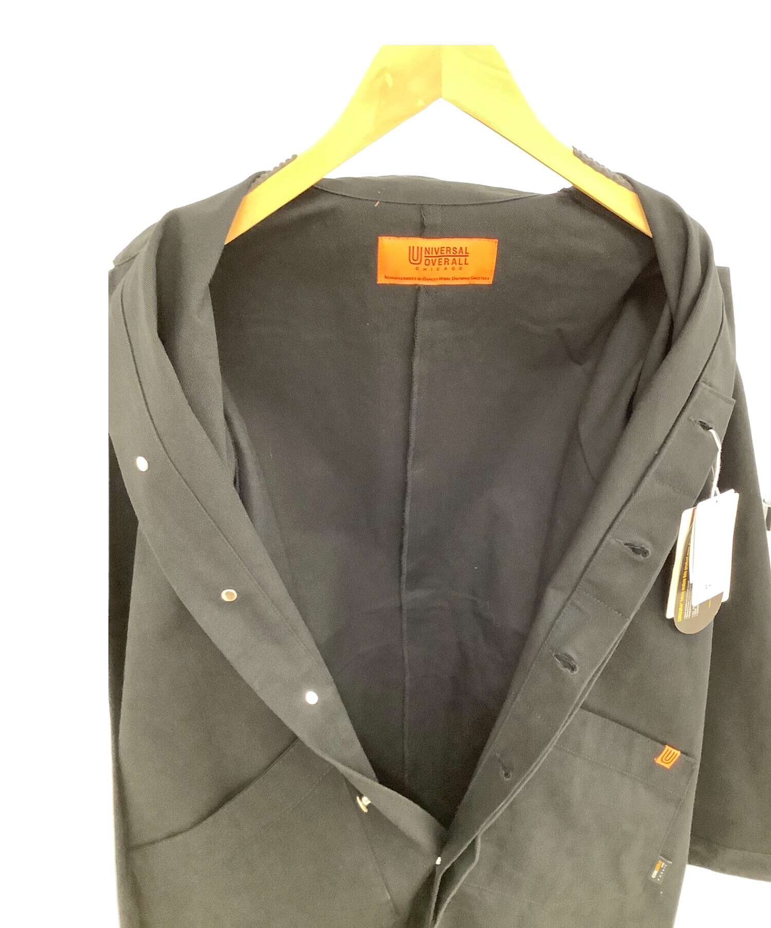 中古・古着通販】UNIVERSAL OVERALL (ユニバーサルオーバーオール) SHOP COAT ブラック サイズ:Ｍ  未使用品｜ブランド・古着通販 トレファク公式【TREFAC FASHION】スマホサイト