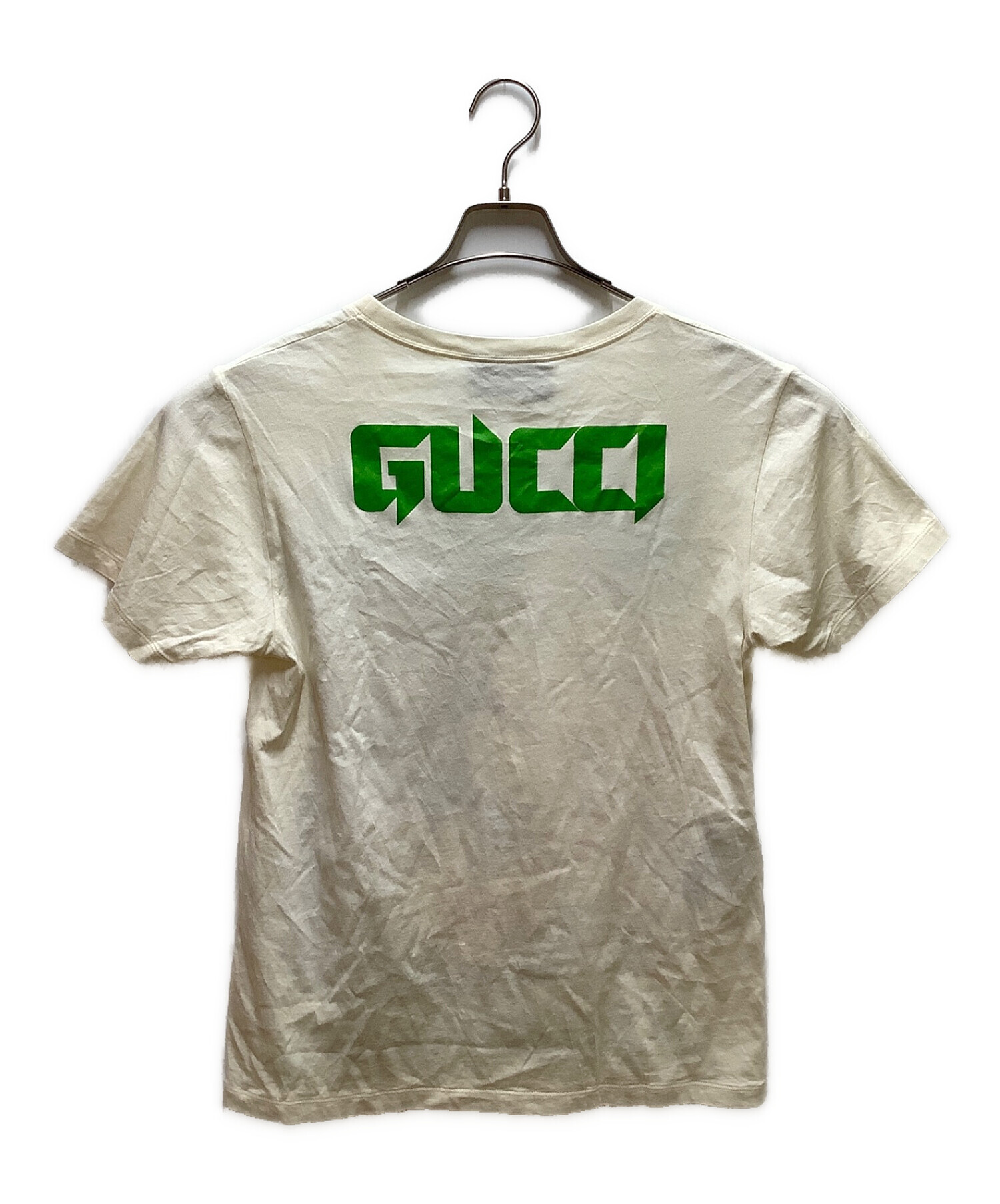 GUCCI (グッチ) キャットプリントTシャツ アイボリー サイズ:XXS