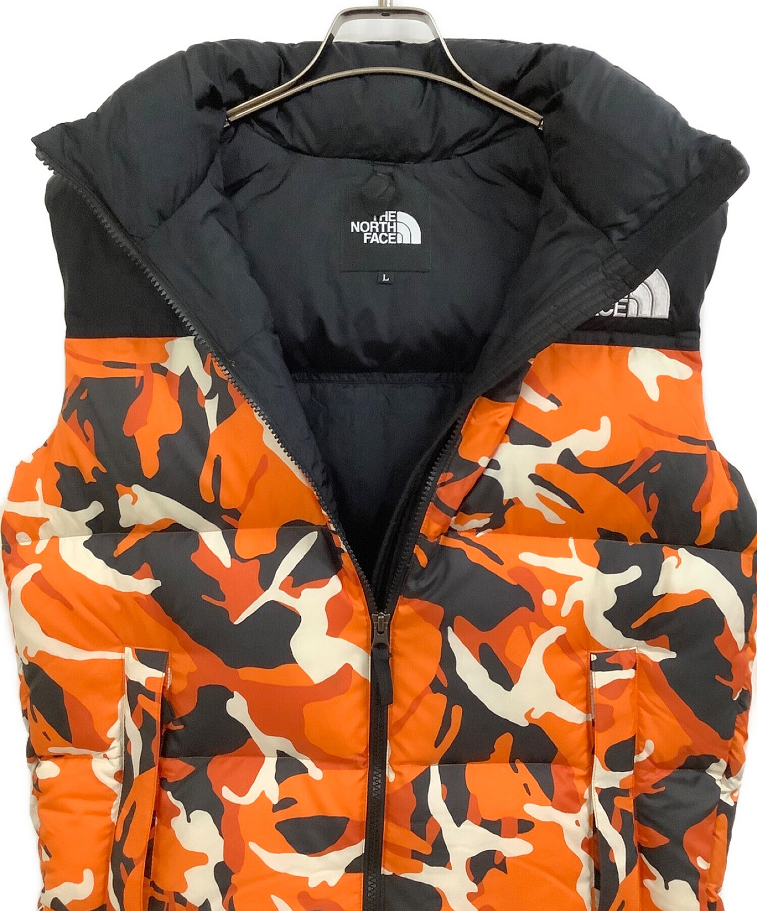 THE NORTH FACE (ザ ノース フェイス) ノベルティーヌプシベスト オレンジ×ブラック サイズ:L