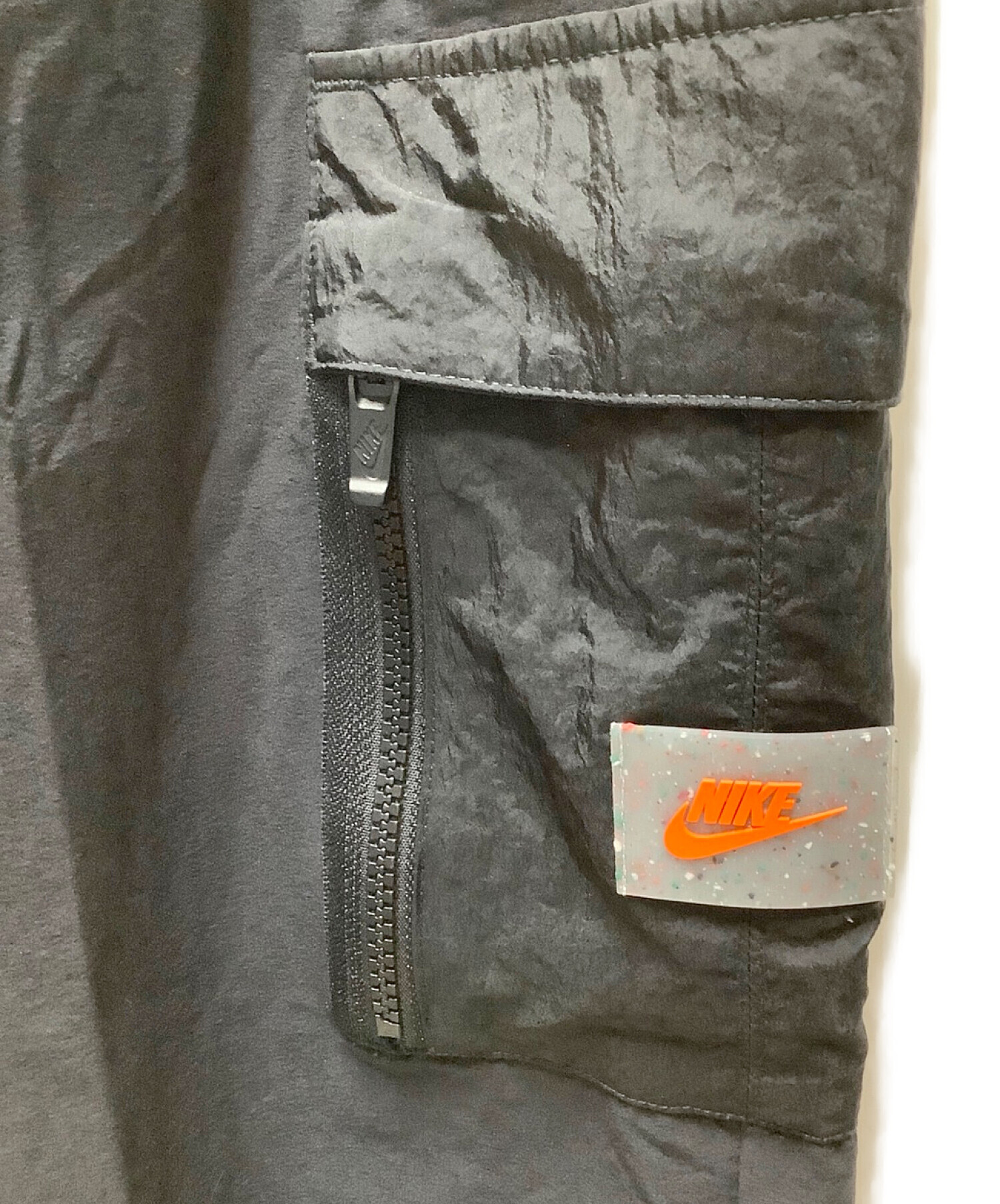 NIKE (ナイキ) Women's Sports Utility Woven Cargo Pants ブラック×オレンジ サイズ:L