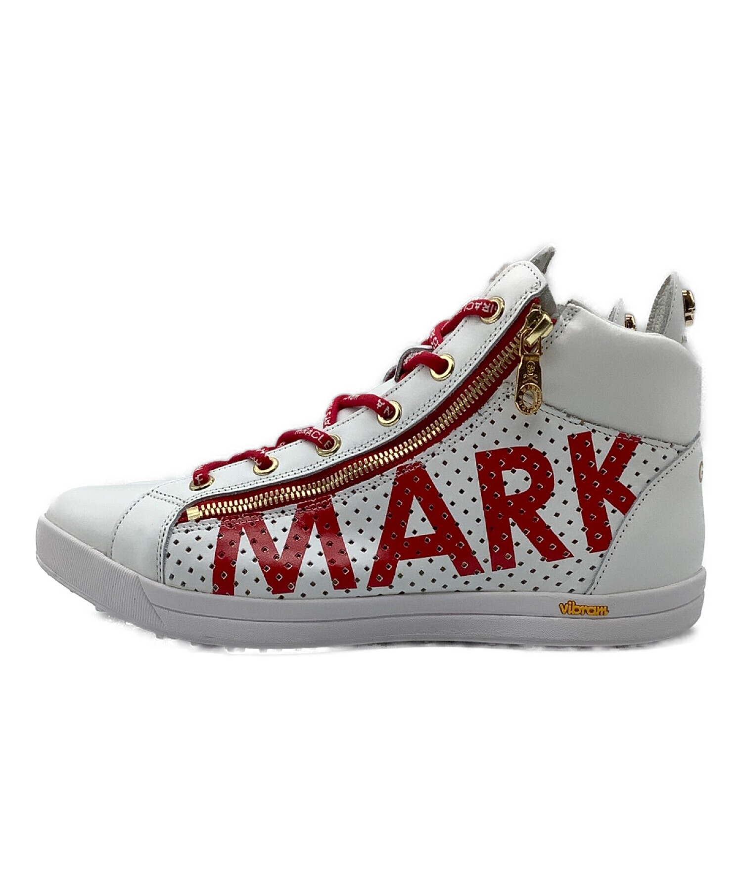 仕入れ値MARK＆LONA Encore Zip High-cut Sneaker スニーカー ZK36 ブラック ベージュ レザー 26.0cm メンズ 日本製オールシーズン 26.0cm