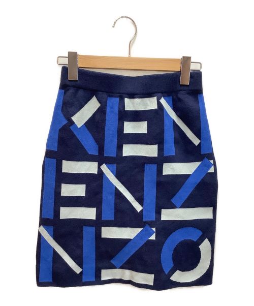 【中古・古着通販】KENZO (ケンゾー) KENZO ロゴ ニットスカート