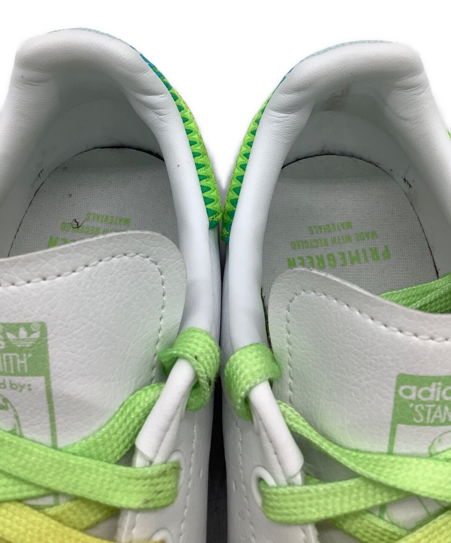 adidas (アディダス) スタンスミス ティンカーベル スニーカー ホワイト×グリーン サイズ:240
