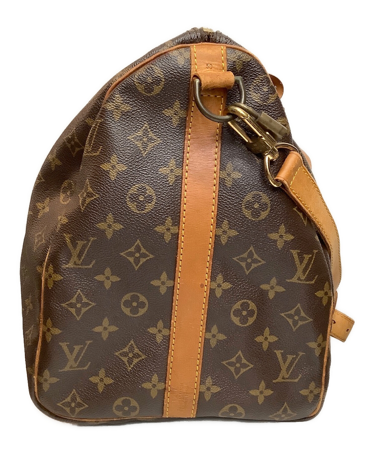 2年保証』 LOUIS VUITTON◇キーポル45_モノグラム_BRW/PVC/BRW/レザー