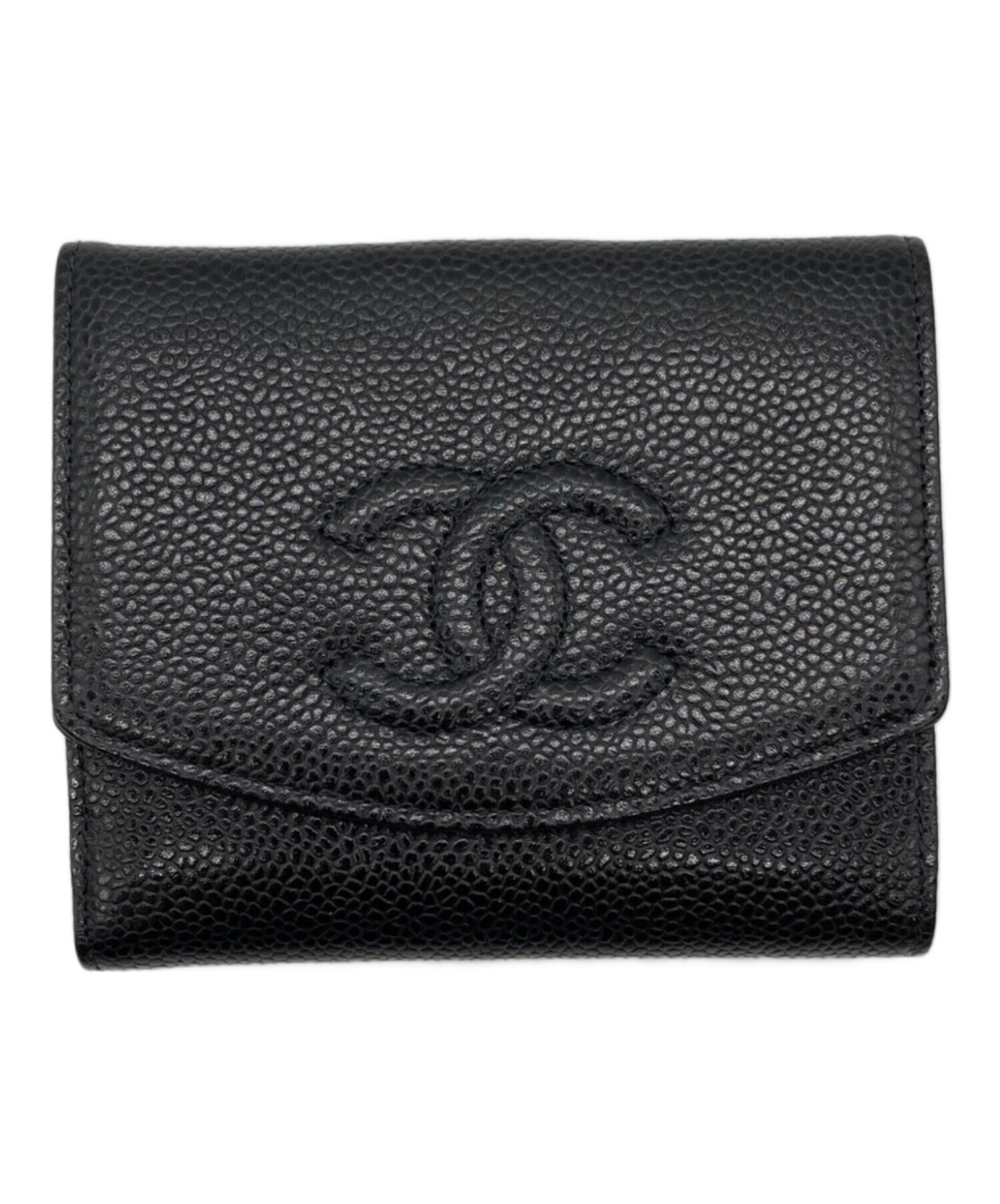 中古・古着通販】CHANEL (シャネル) 2つ折り財布 ブラック｜ブランド・古着通販 トレファク公式【TREFAC FASHION】スマホサイト