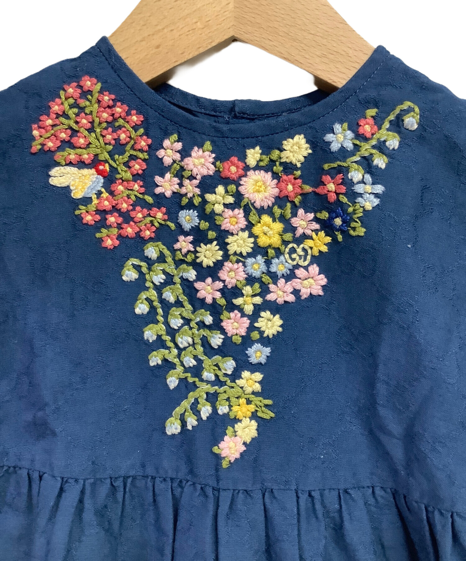 中古・古着通販】GUCCI (グッチ) 花柄刺繍ワンピース ブルー サイズ:24ｍ｜ブランド・古着通販 トレファク公式【TREFAC  FASHION】スマホサイト