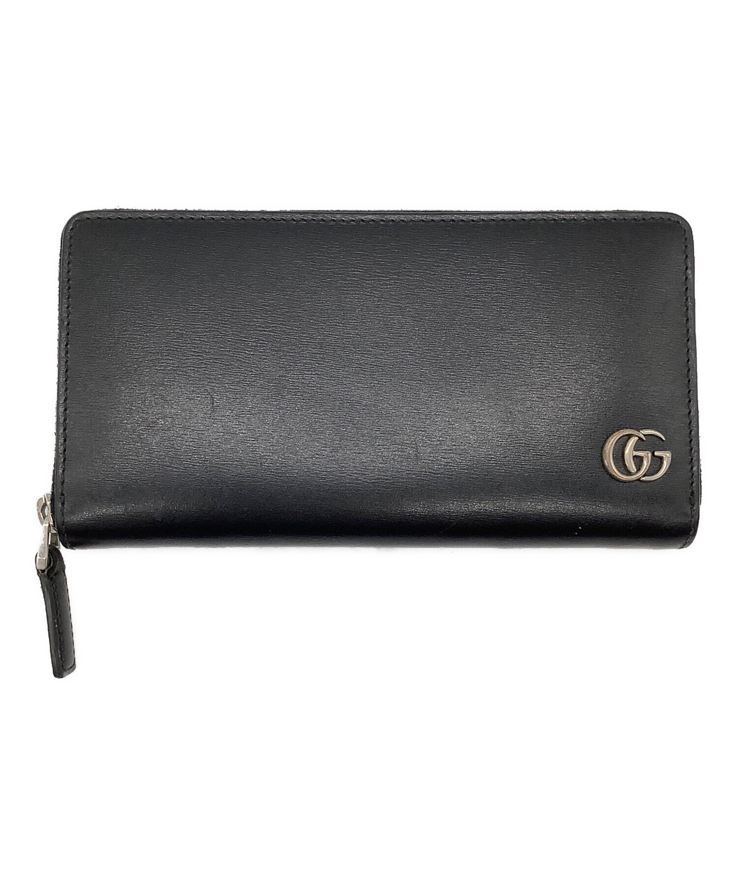 中古・古着通販】GUCCI (グッチ) GGマーモント 長財布 ブラック サイズ 