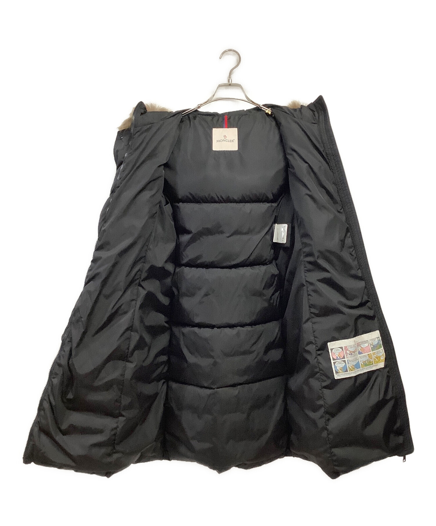 中古・古着通販】MONCLER (モンクレール) khloe giubbotto ロングダウンコート ブラック｜ブランド・古着通販  トレファク公式【TREFAC FASHION】スマホサイト