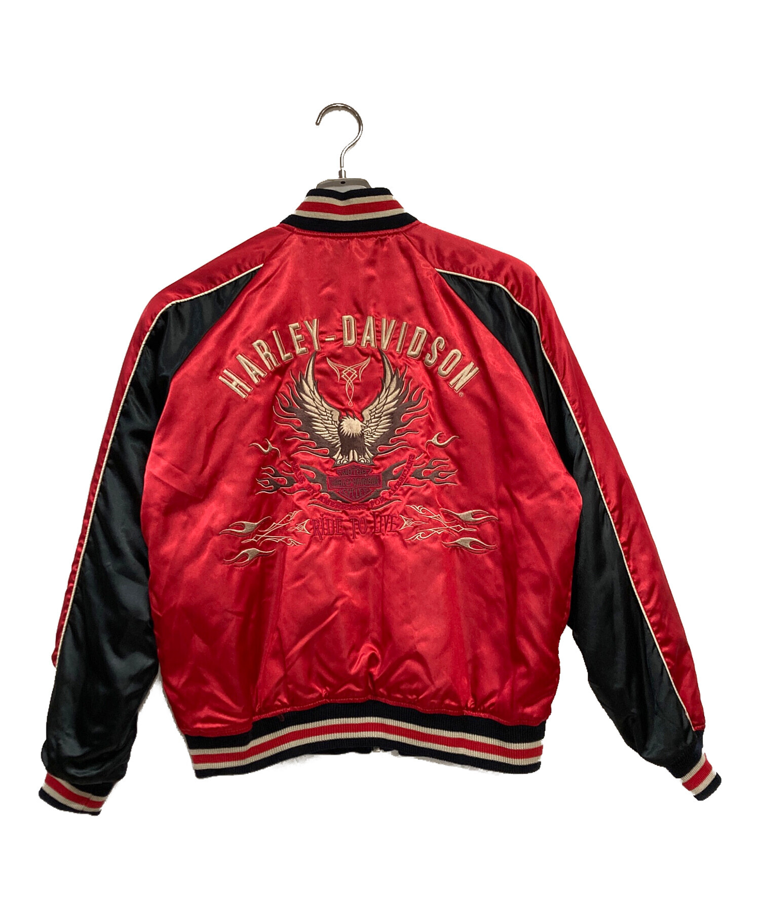 中古・古着通販】HARLEY-DAVIDSON (ハーレーダビッドソン) リバーシブルスカジャン ブラック×レッド サイズ:M｜ブランド・古着通販  トレファク公式【TREFAC FASHION】スマホサイト