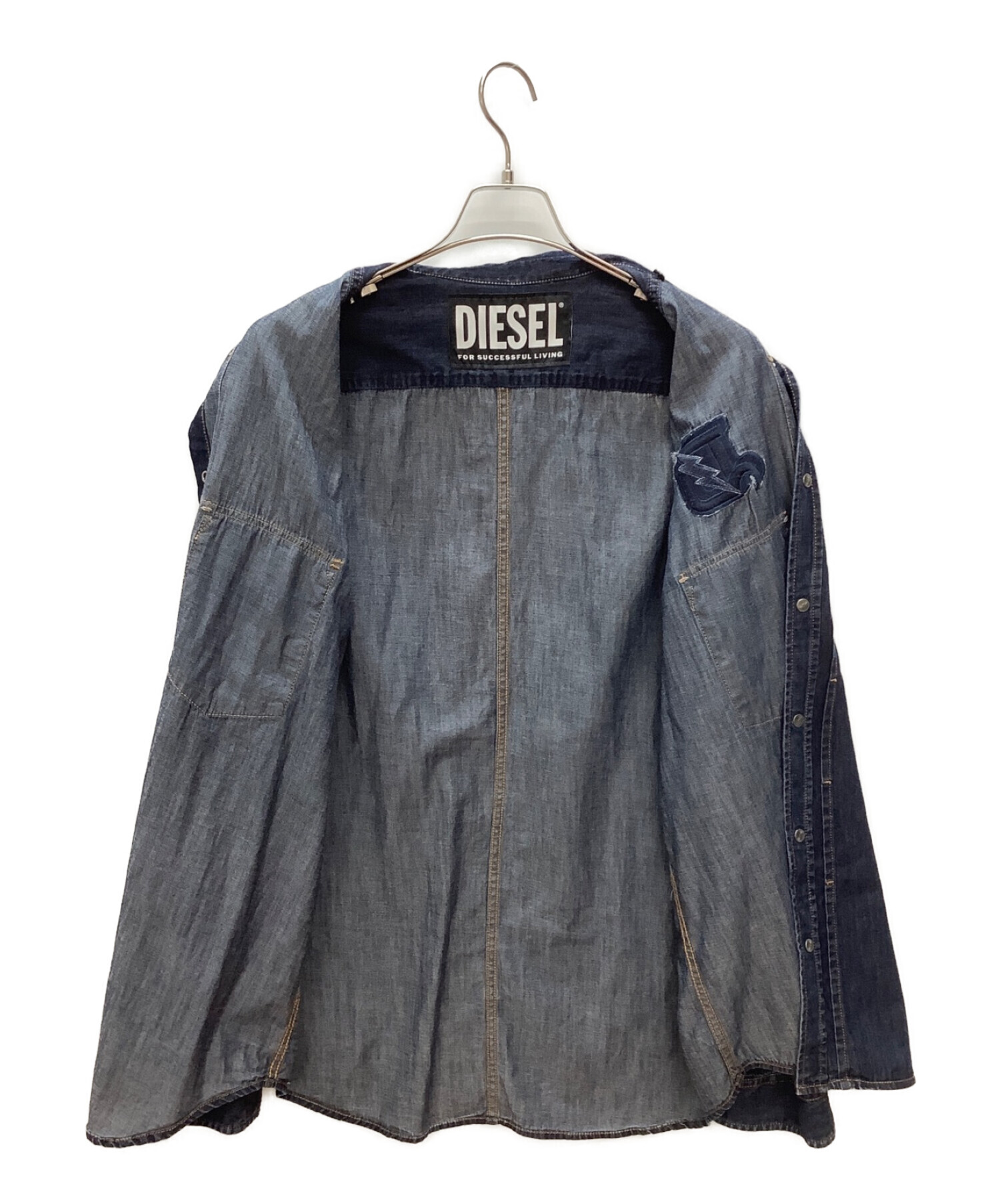 DIESEL (ディーゼル) デニムシャツ ネイビー サイズ:XXL